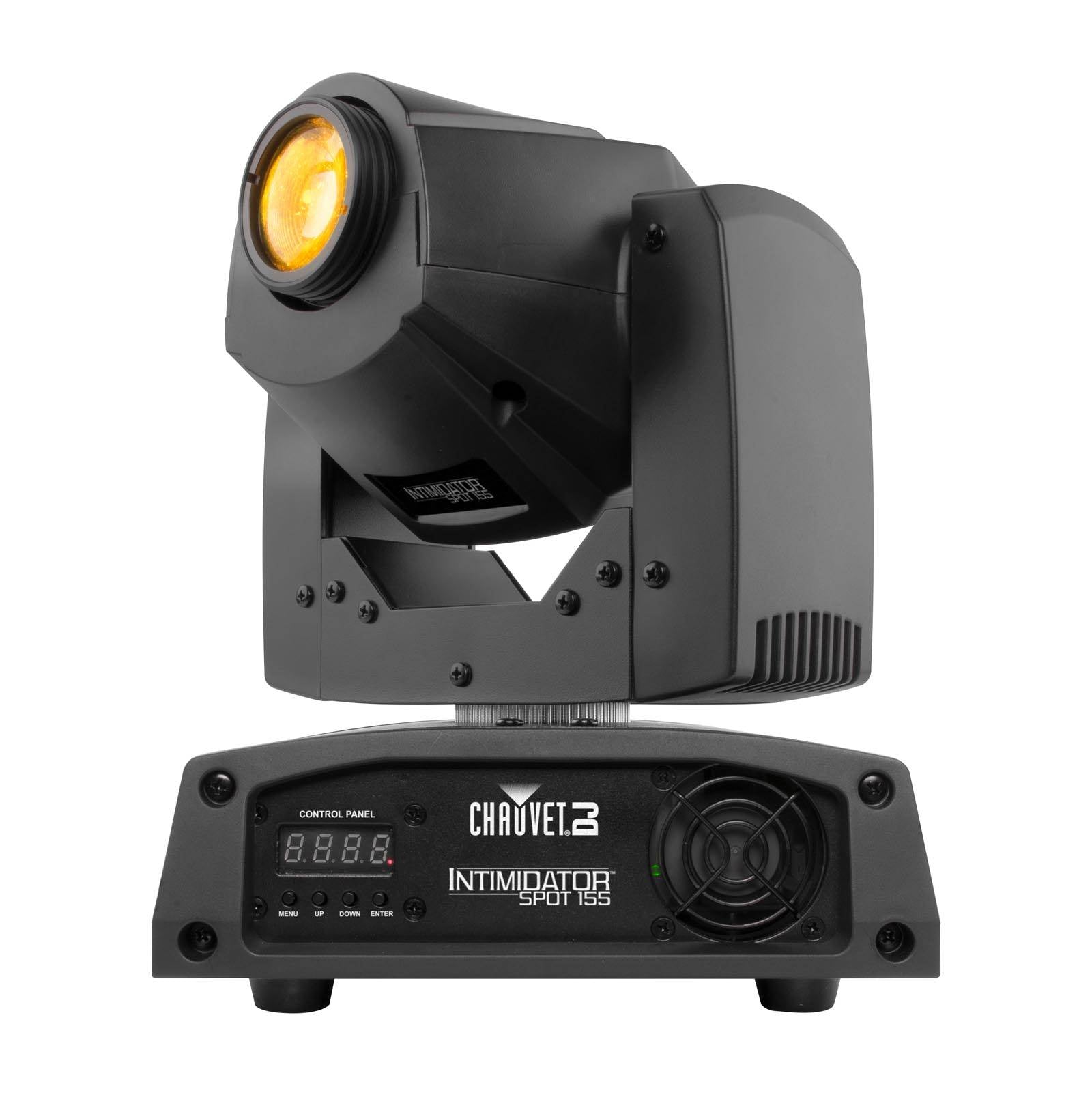 4 Chauvet DJ Intimidator Spot 155 LED DMX Yoke Lights + ADJ myDMX 2.0 Controller - VMInnovations
