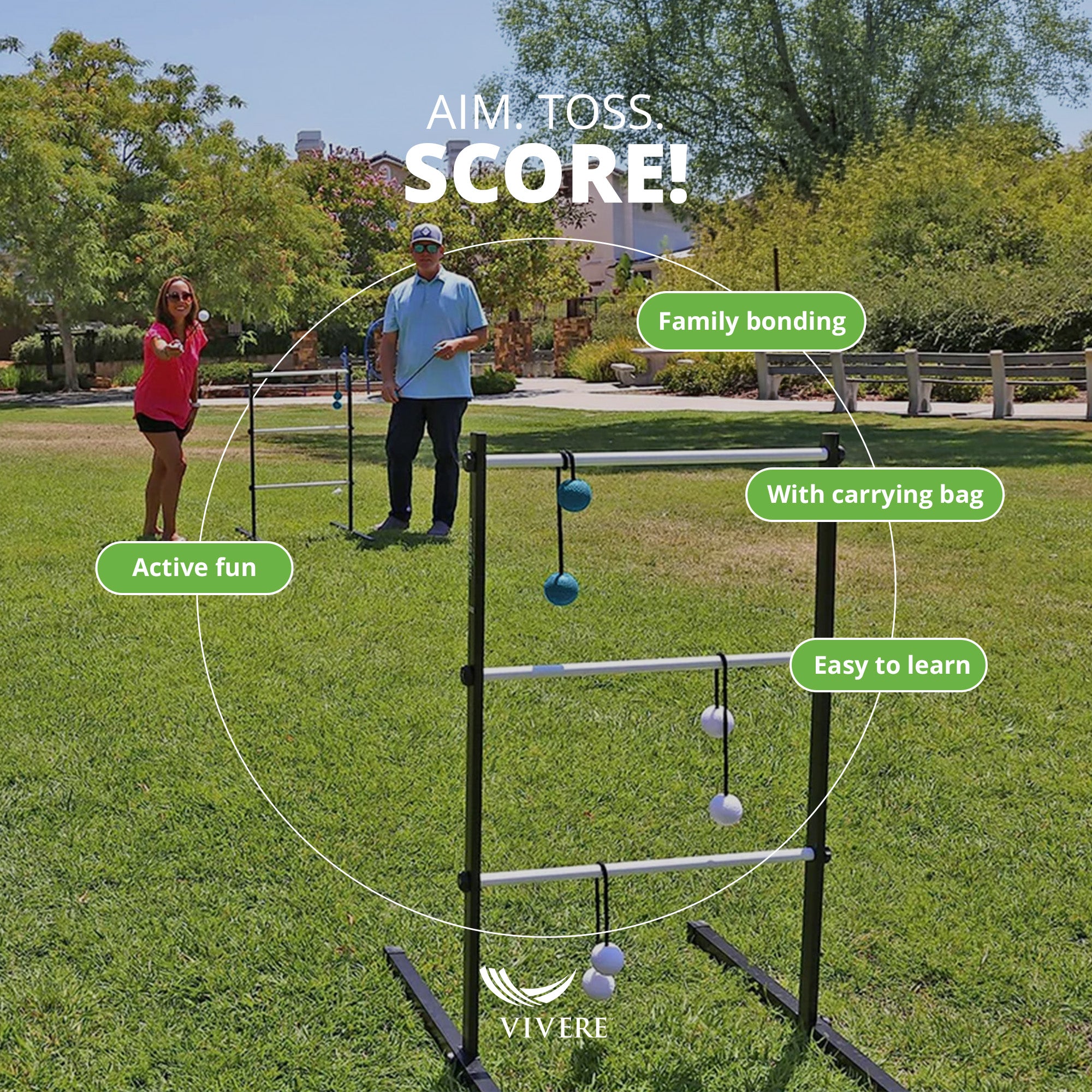 Ladder Golf Extreme Metal Tournament Edition Ladder Ball Toss Game Set(Open Box) - VMInnovations