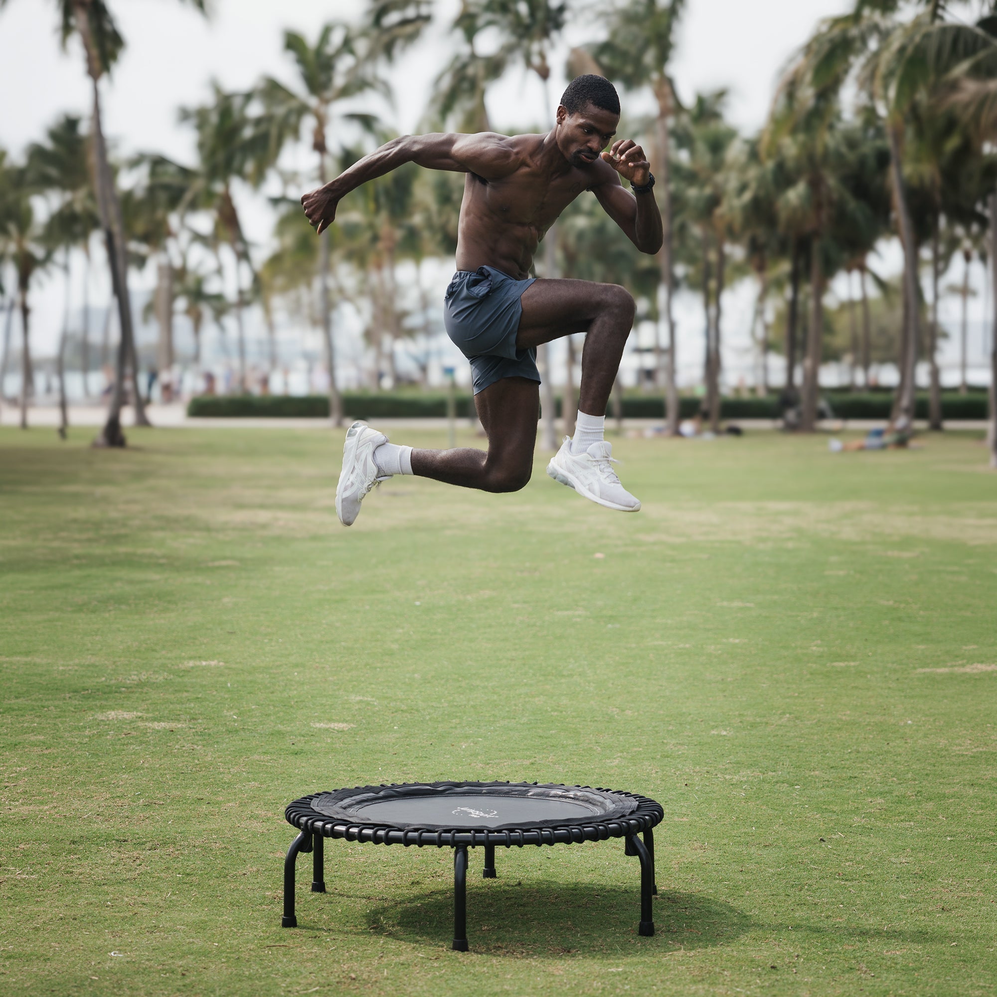JumpSport 44" PRO Fitness Firm Trampoline, Model 550 Exercise Rebounder, Black