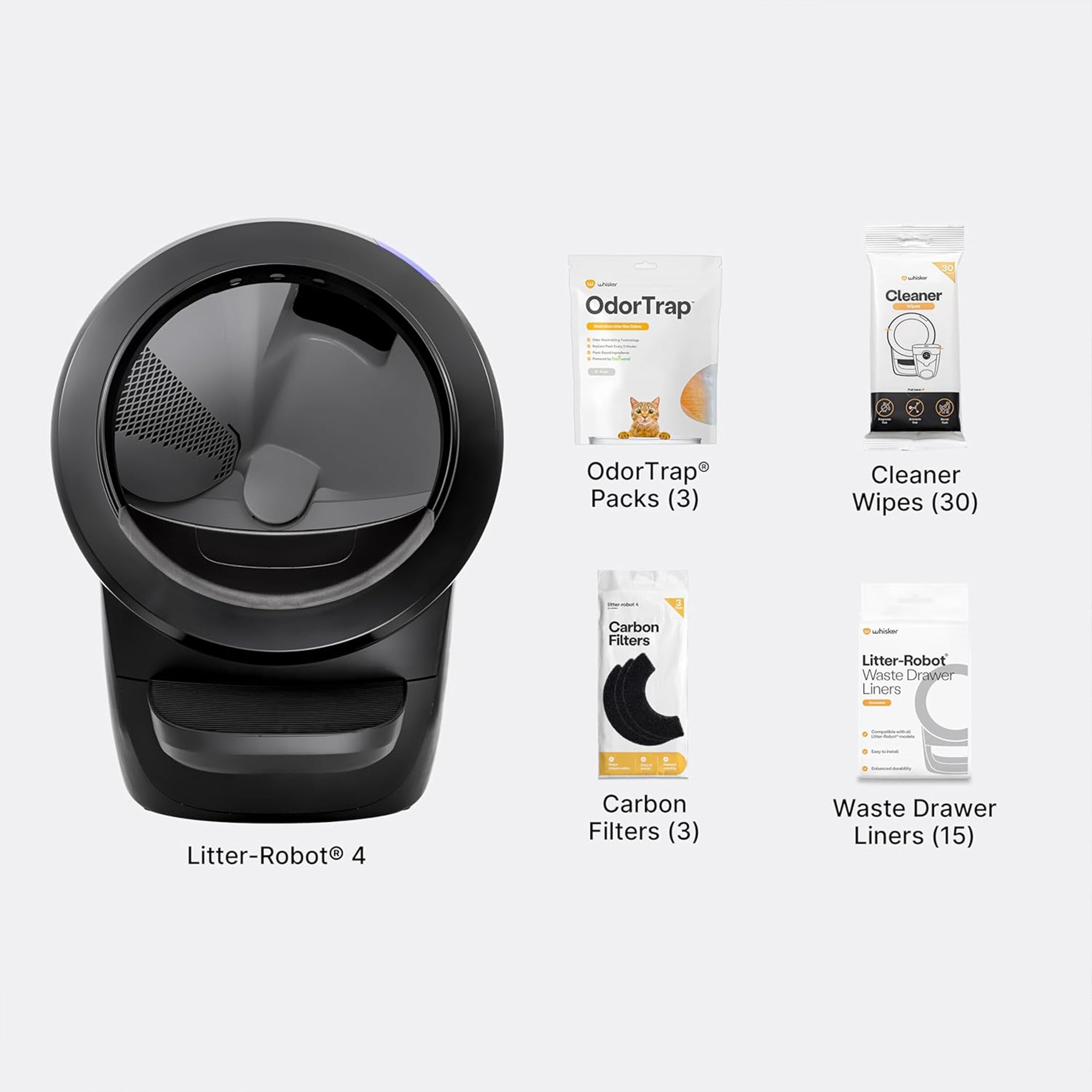 Litter-Robot 4 Supply Bundle Automatic, Self-Cleaning Cat Litter Box (For Parts)