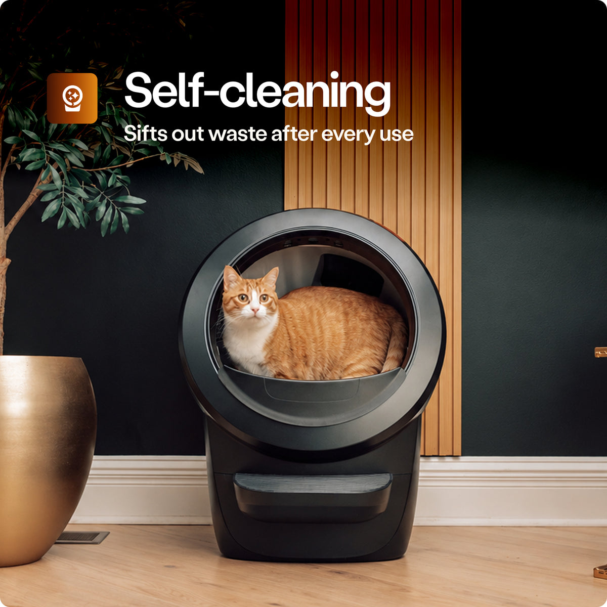 Litter-Robot 4 Supply Bundle by Whisker, Black - Automatic, Self-Cleaning Cat Litter Box, Includes Litter-Robot 4, 3 OdorTrap Refills, 10 Liners, 30 Cleaner Wipes, & 2 Carbon Filters