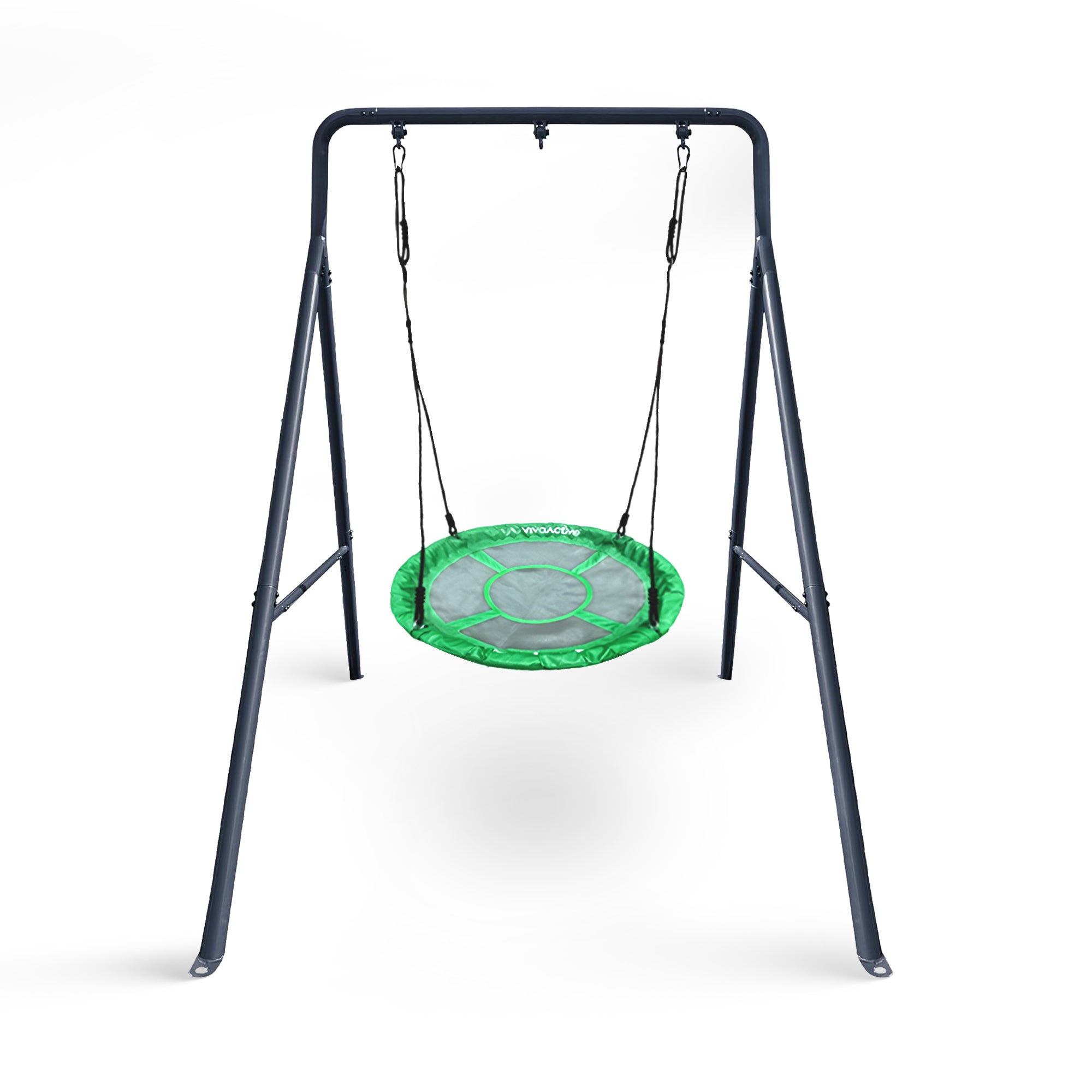 gobaplay Single Swing Set Playground Equipment with FlyMax 40" Round Saucer - VMInnovations