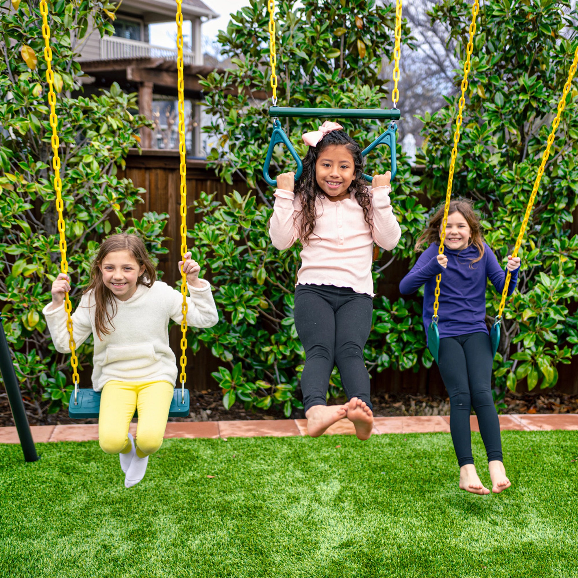 gobaplay Single Swing Playground Set with 8' Frame Extension & Rectangle Swing - VMInnovations