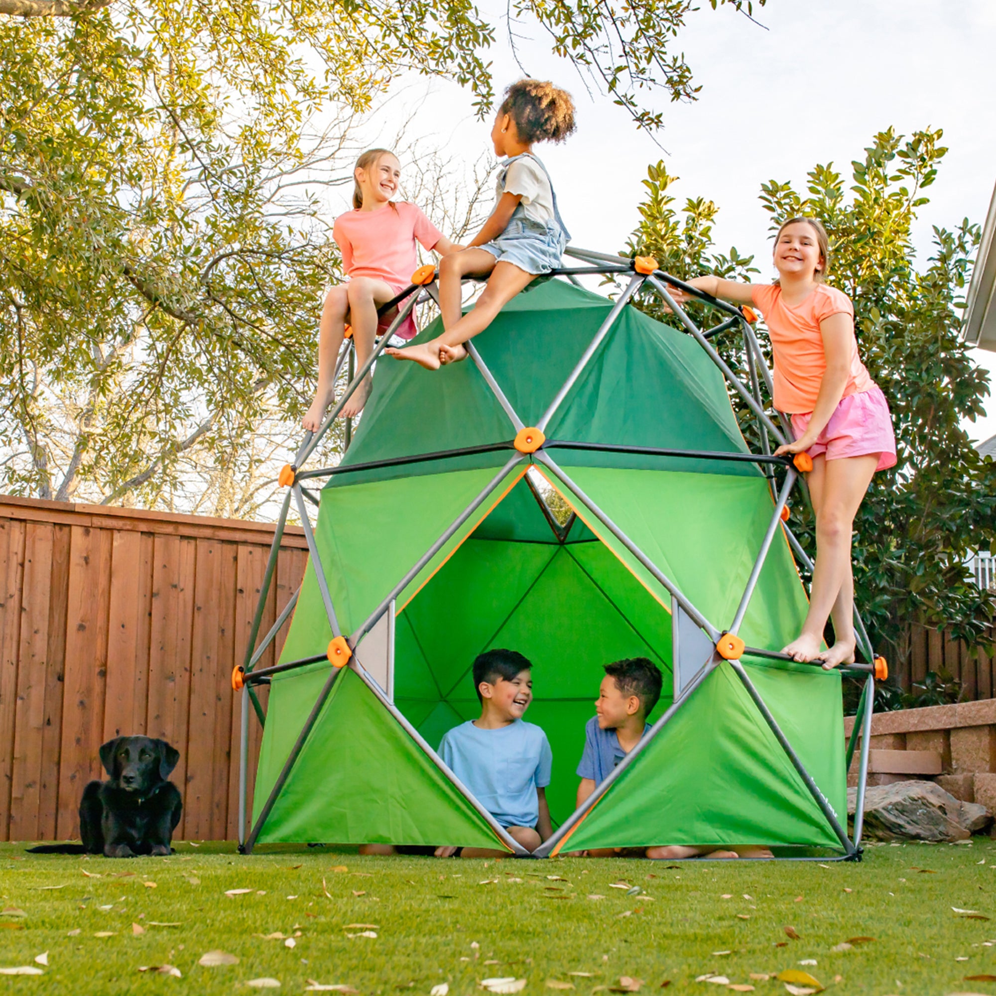 gobaplay SummitPro Climbing Dome, Outdoor Kid Climber with Tent, 600 lb Capacity - VMInnovations