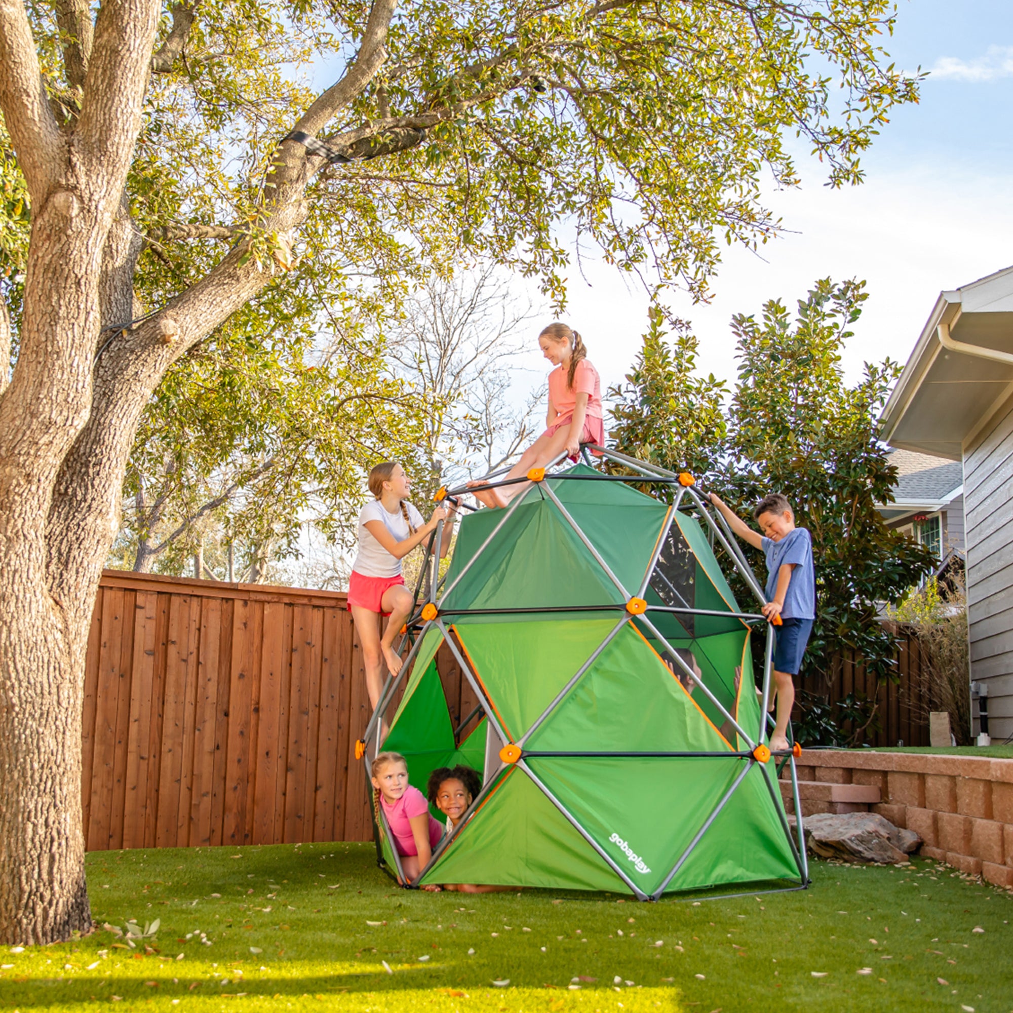 gobaplay SummitPro Climbing Dome, Outdoor Kid Climber with Tent, 600 lb Capacity - VMInnovations