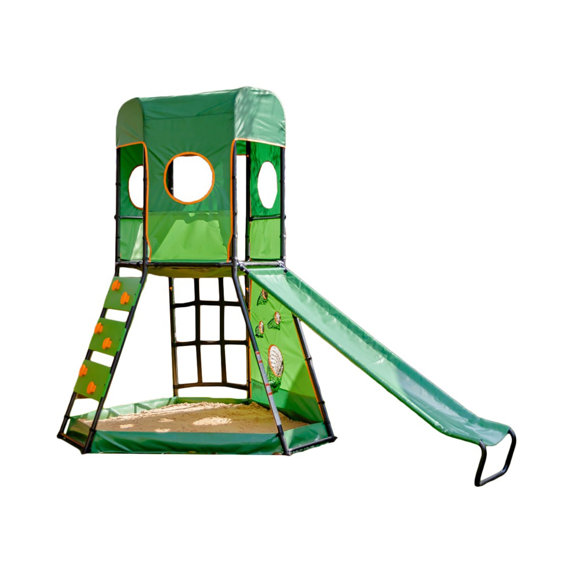 gobaplay SummitPro Climbing Tower, Outdoor Playset with Slide for Kids 6+, Green - VMInnovations