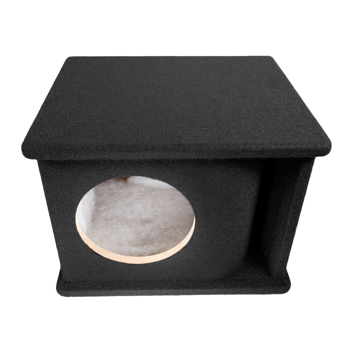 QPower 8 Inch Single Horn Ported Subwoofer Box Enclosure, 5/8" MDF, (Open Box)