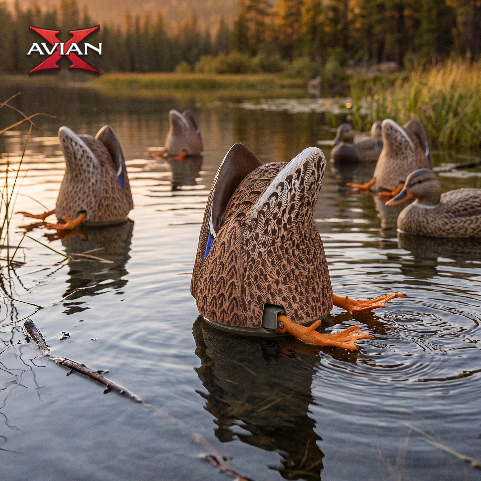 Avian-X Power Butt Kicker Mallard Hen Motion Duck Realistic Floating Decoy - VMInnovations