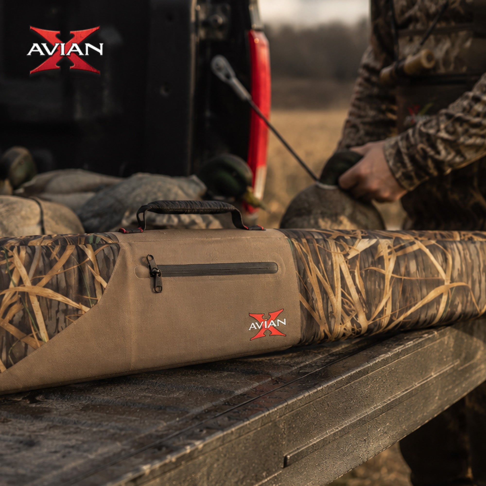Avian-X BA Waterproof Shotgun Case with Padded Sling & Rugged Build, Shadowgrass - VMInnovations