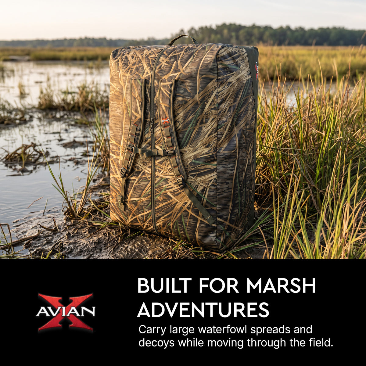 Avian X Floating Lumbar Blind Bag, Mossy Oak Shadowgrass, Up to 1300 cu in