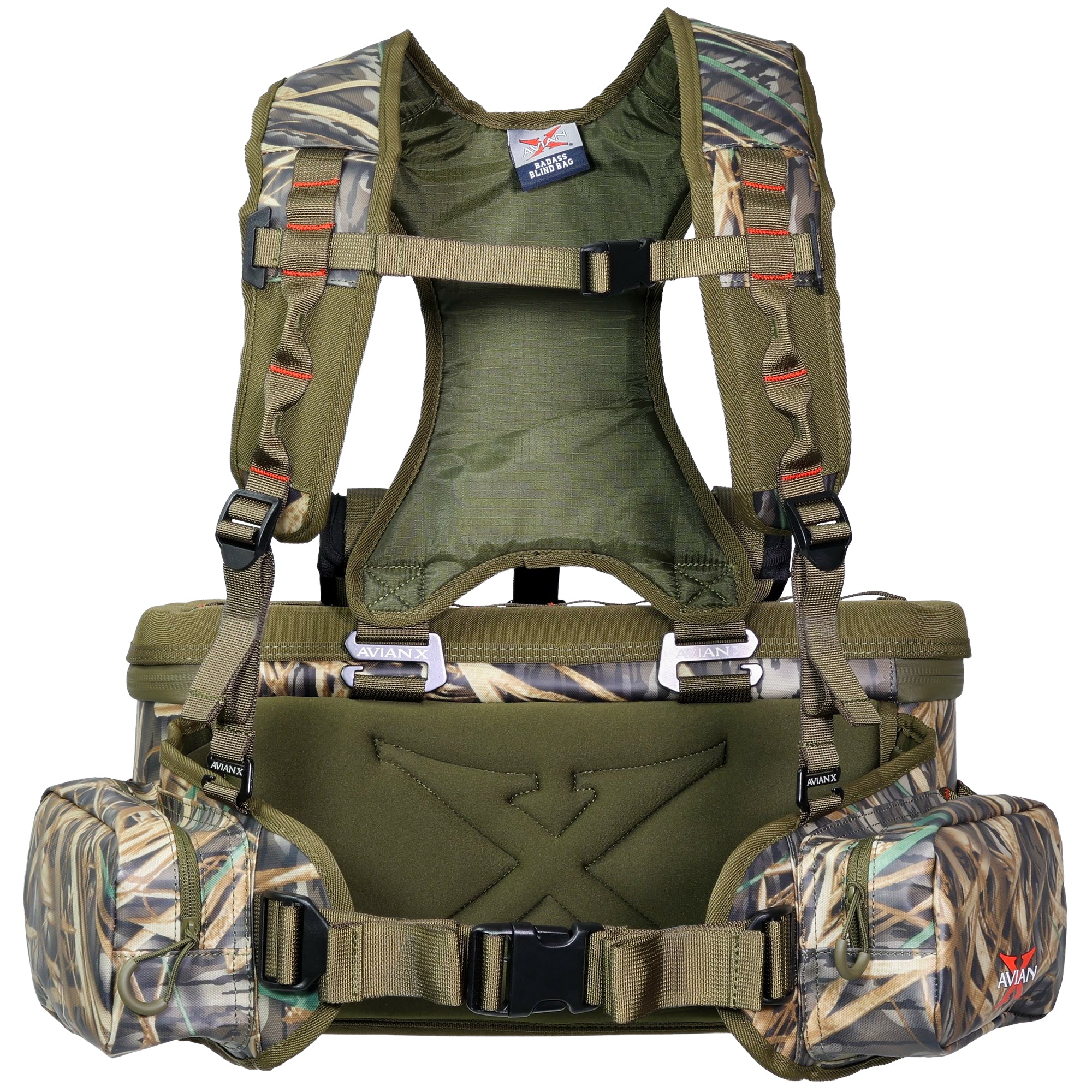 Avian X Floating Lumbar Blind Bag, Mossy Oak Shadowgrass, Up to 1300 cu in