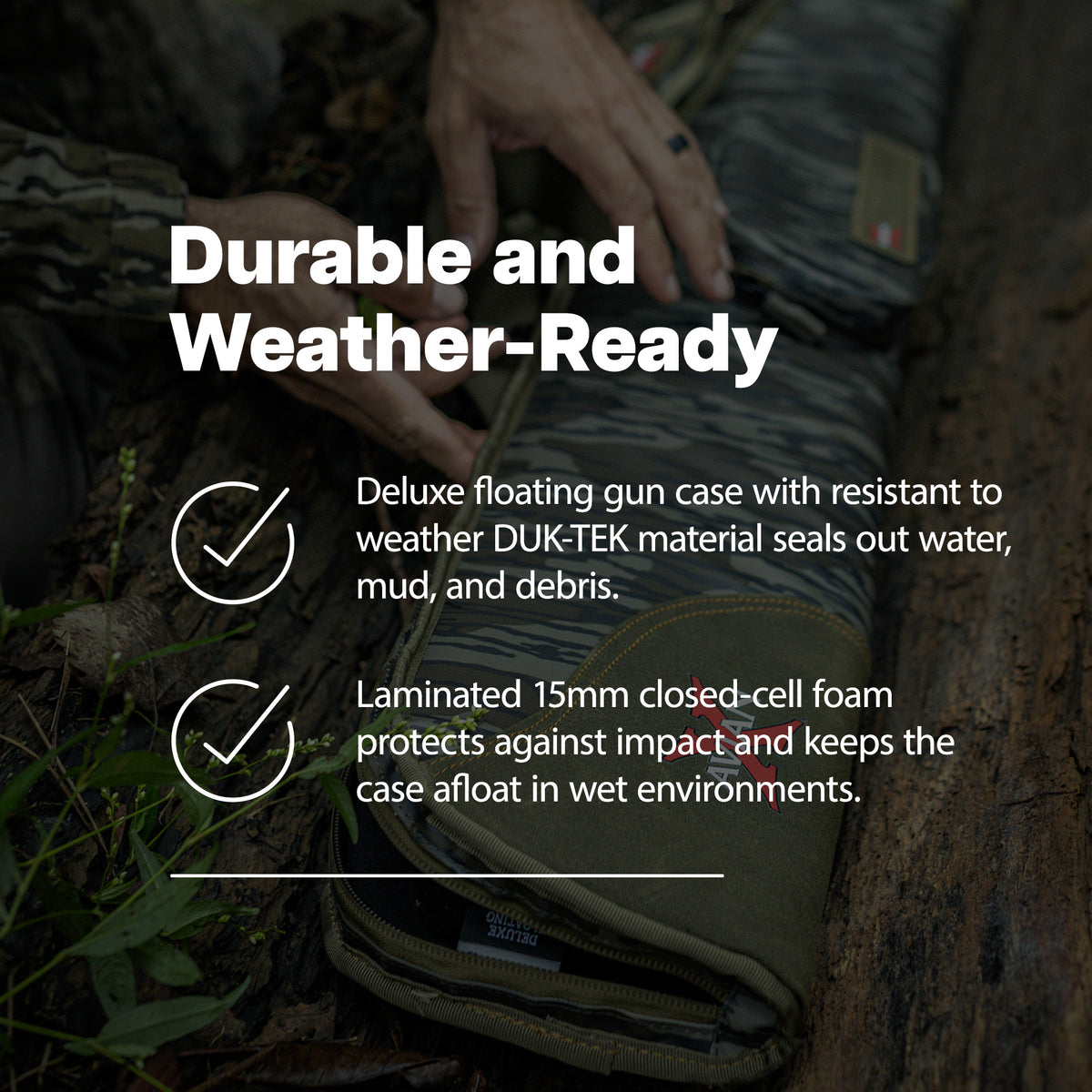 Avian-X Deluxe Floating Gun Case with Closed-Cell Foam Construction, Bottomland