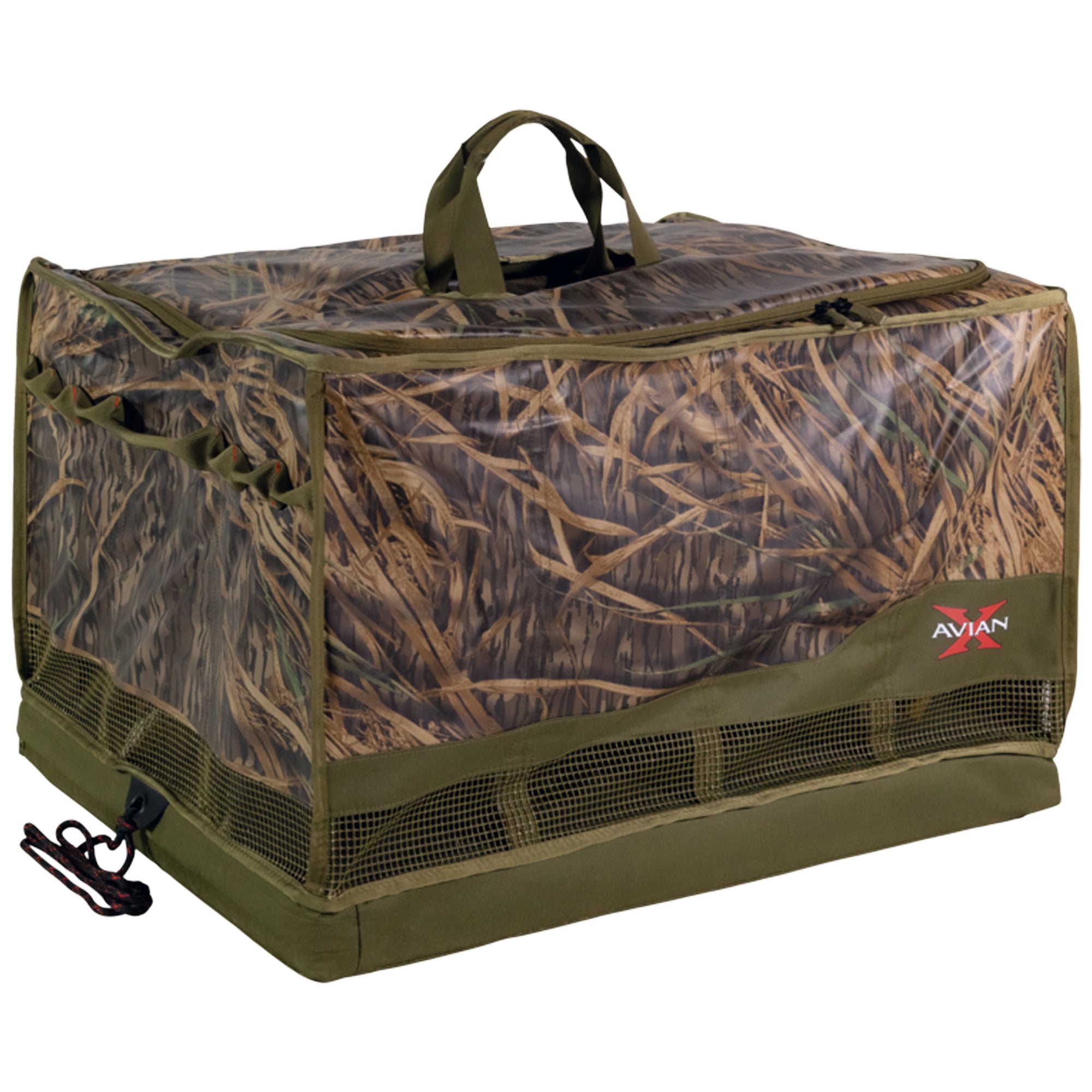 Avian-X Floating Slotted Decoy Bag with Zippered Lid and 12 Slots, Shadowgrass