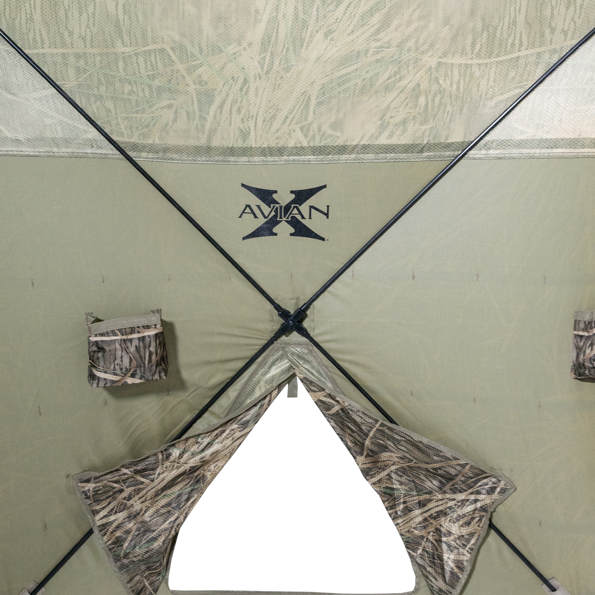Avian-X Pop-Up X-Panel Waterfowl Blind, Lightweight Hub-Style Frame, Shadowgrass
