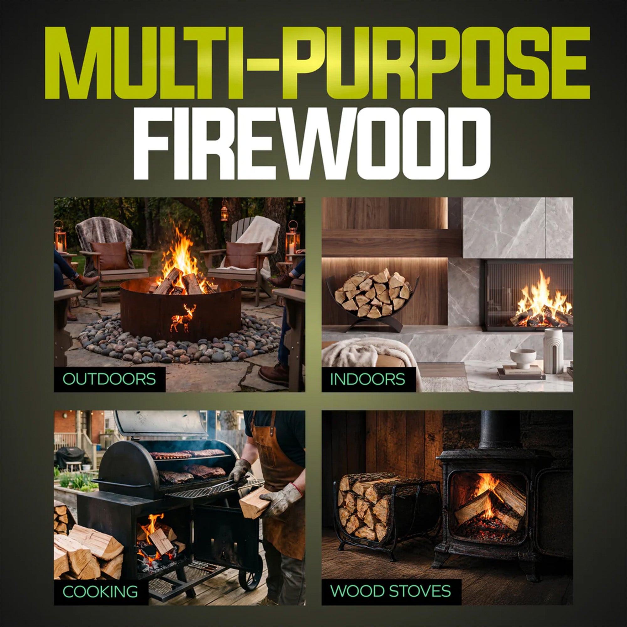 Sun Joe 16" Oak Firewood Fire Starter Sticks for Fireplace & Pits Use, (Used) - VMInnovations