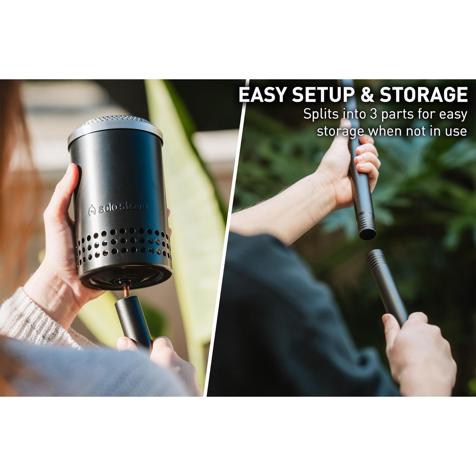 Solo Stove Mesa Torch, Adjustable Height Backyard Metal Tiki Torches, 3 Pack