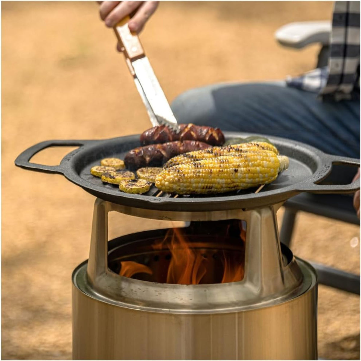 Solo Stove Cast Iron Grill Top for Ranger Fire Pit with 14.25" Cooking Surface