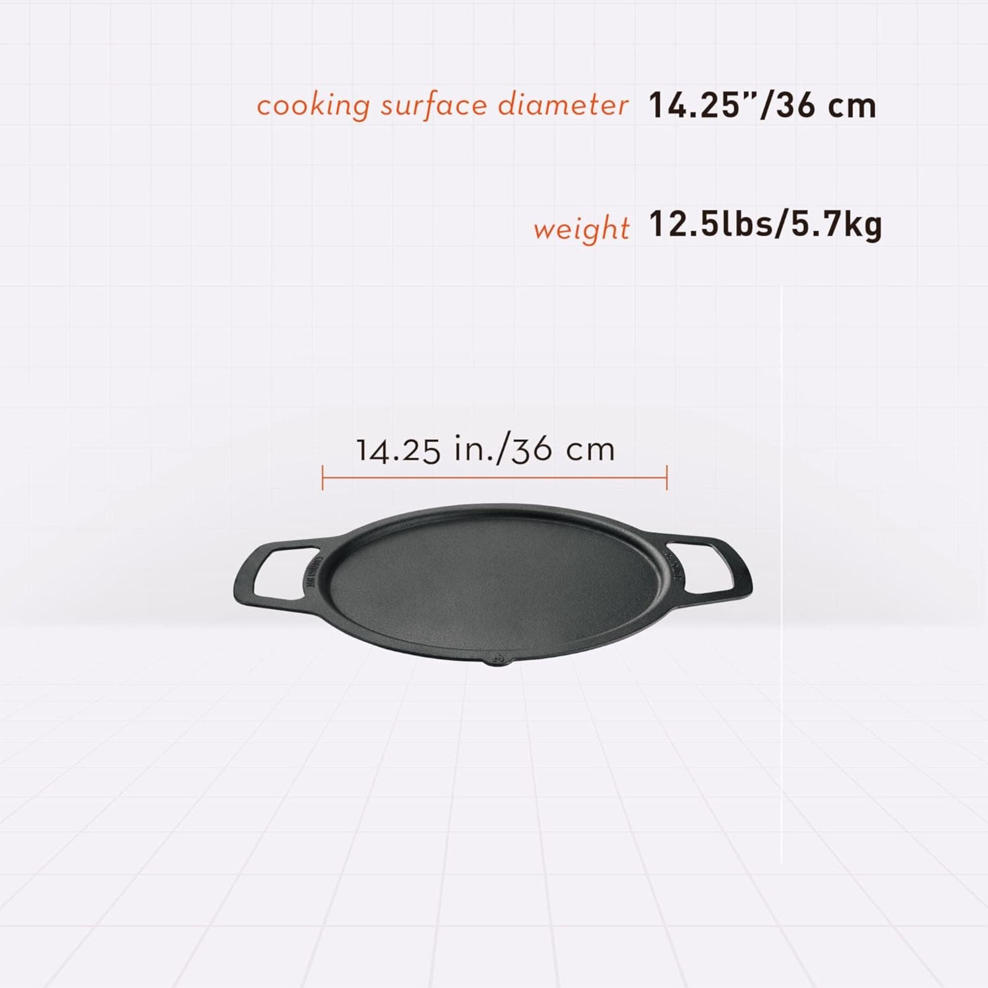 Solo Stove Cast Iron Griddle Top, 17.75" Cooking Surface for Ranger Fire Pit