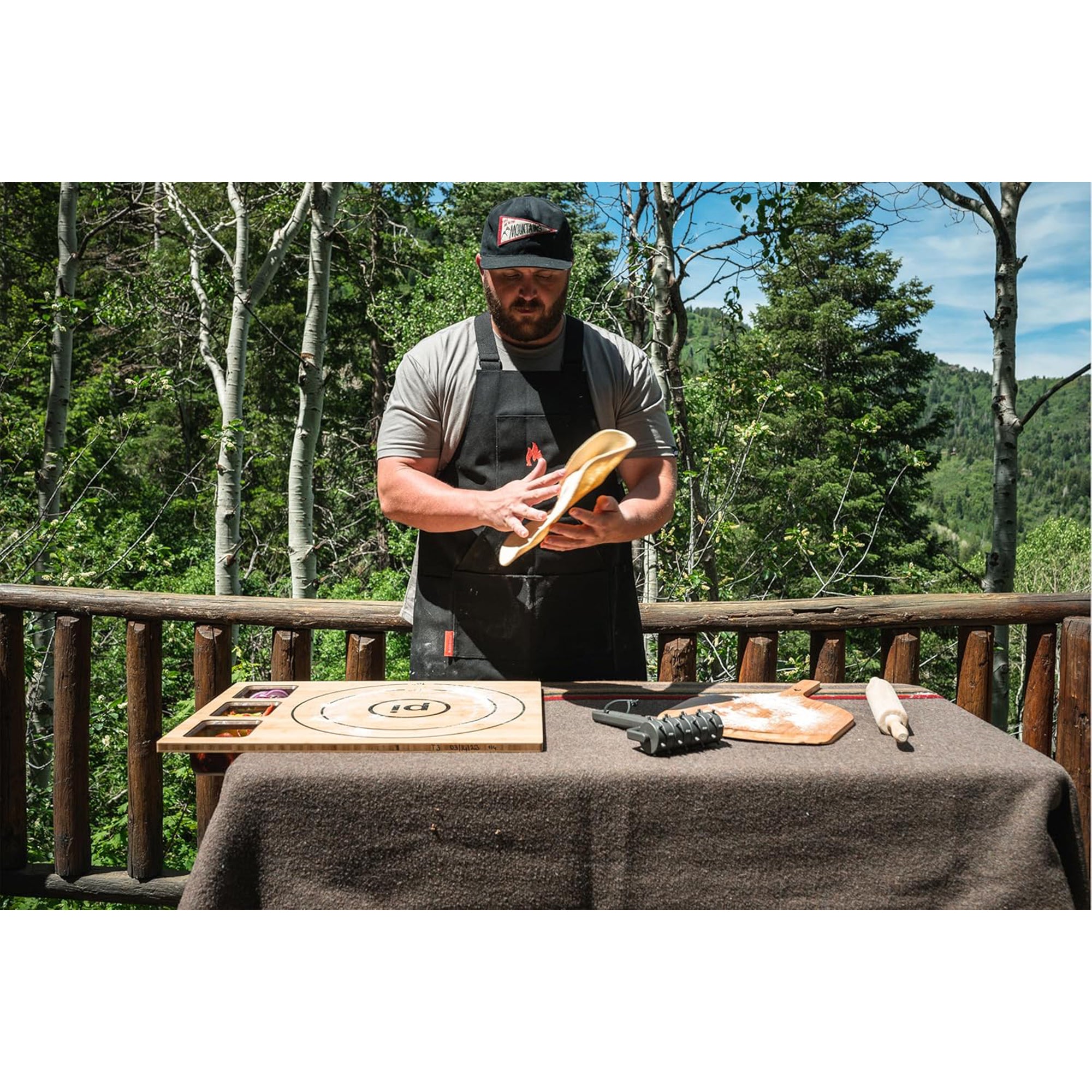Solo Stove Pi Cutting Board with Containers & Lids, Large Chopping Cutting Board