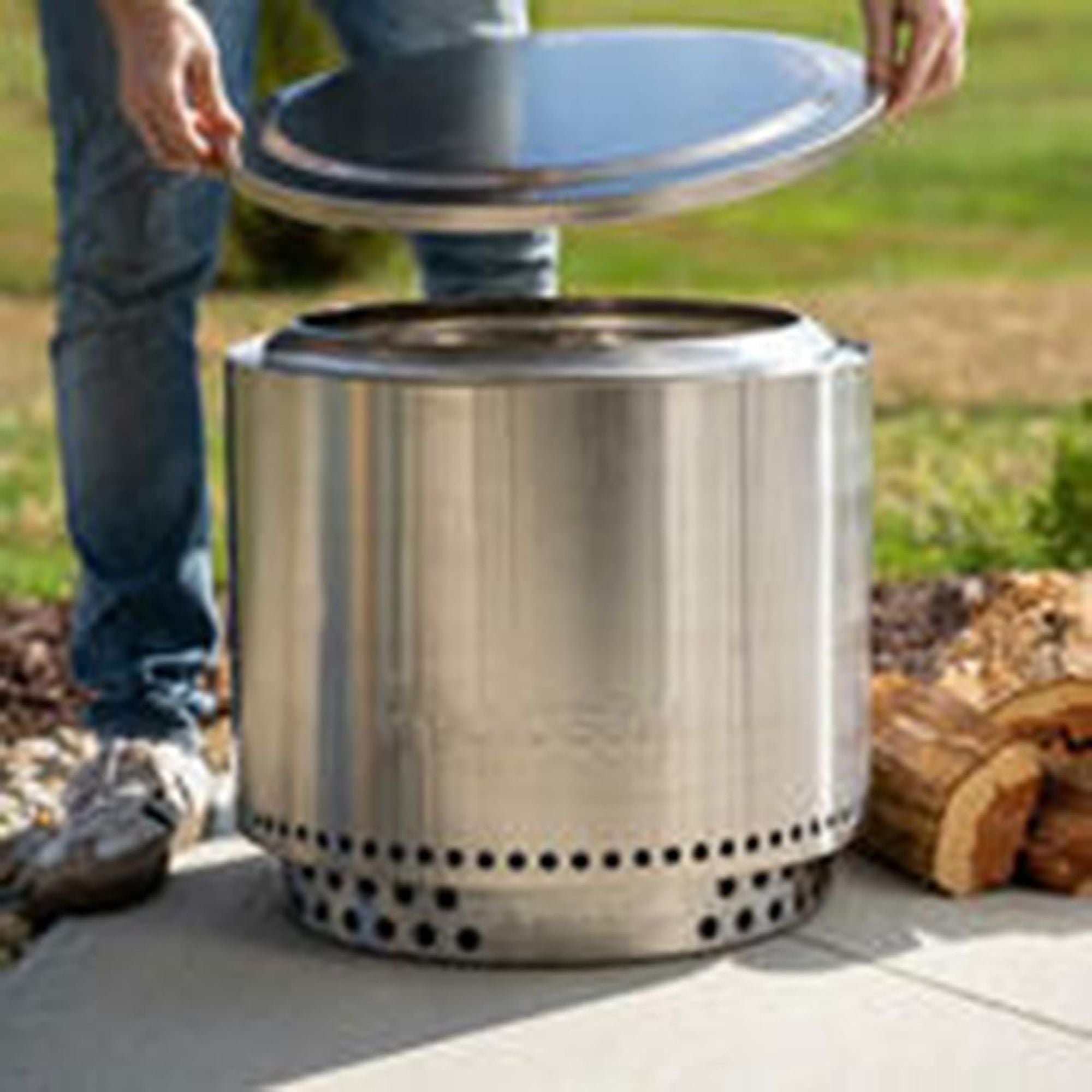 Solo Stove Bonfire Fire Pit Lid, Round Stainless Steel Cover, Accessory Only
