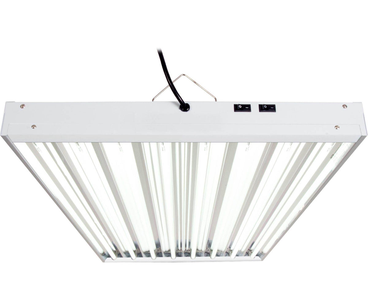 Hydrofarm FLT48 Agrobrite 8-Tube Hydroponic 4Ft Grow Light Fixture 432W (2 Pack)
