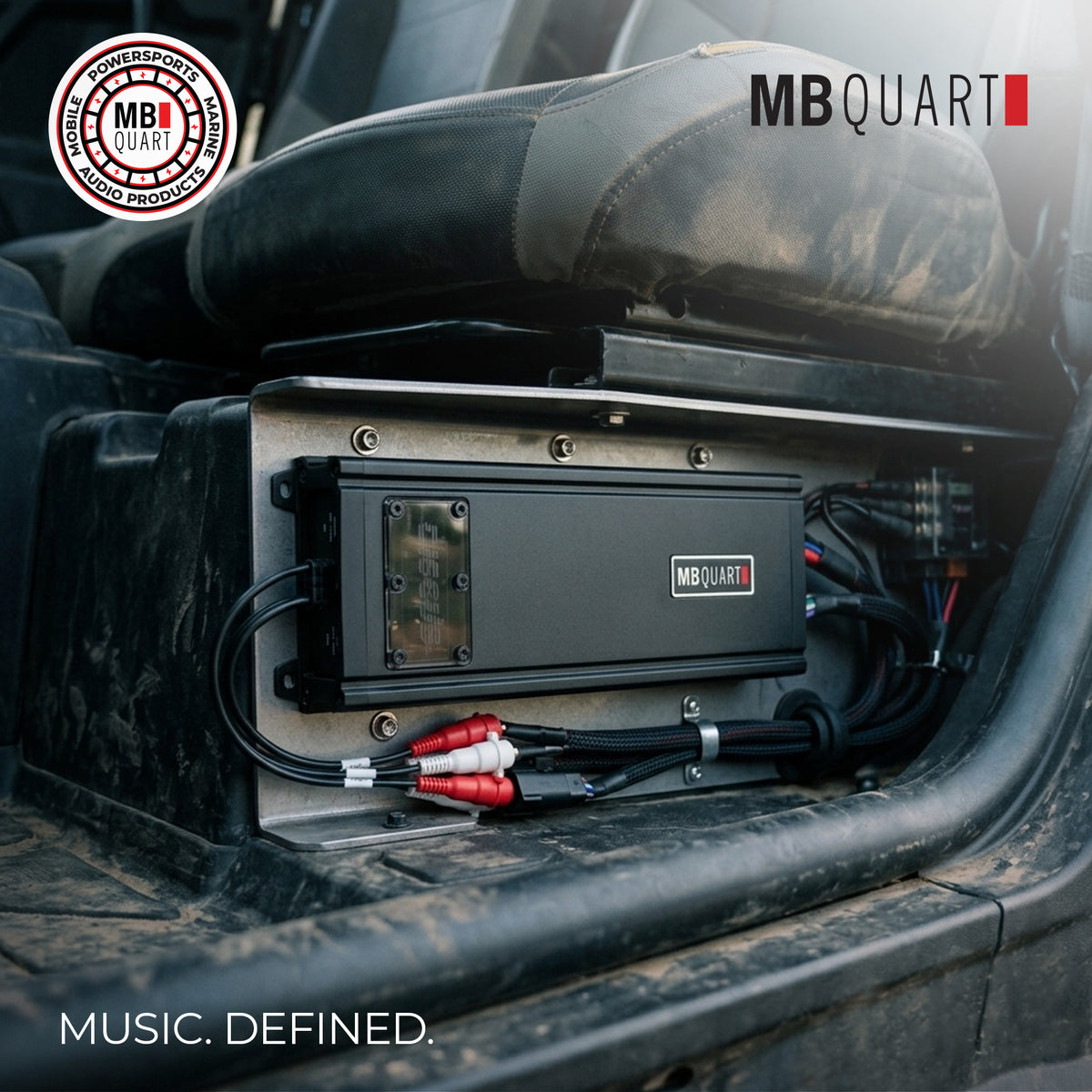 MB Quart Discus 4 Channel Marine Amplifier with Top Mounted Controls, 520 Watts
