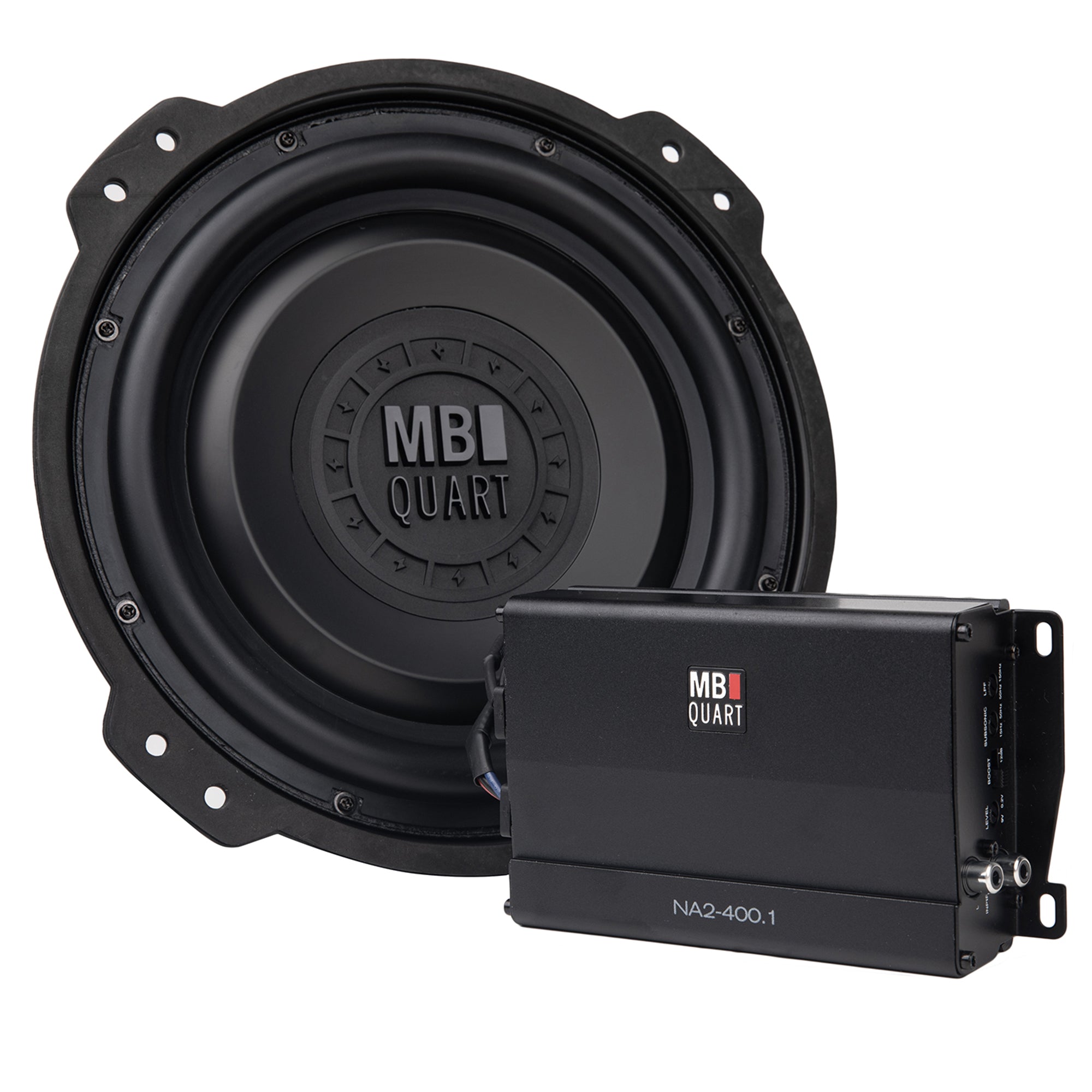 MB Quart 10" Subwoofer Upgrade for 2018-Current Jeep Wrangler JL, 400W Amplifier - VMInnovations