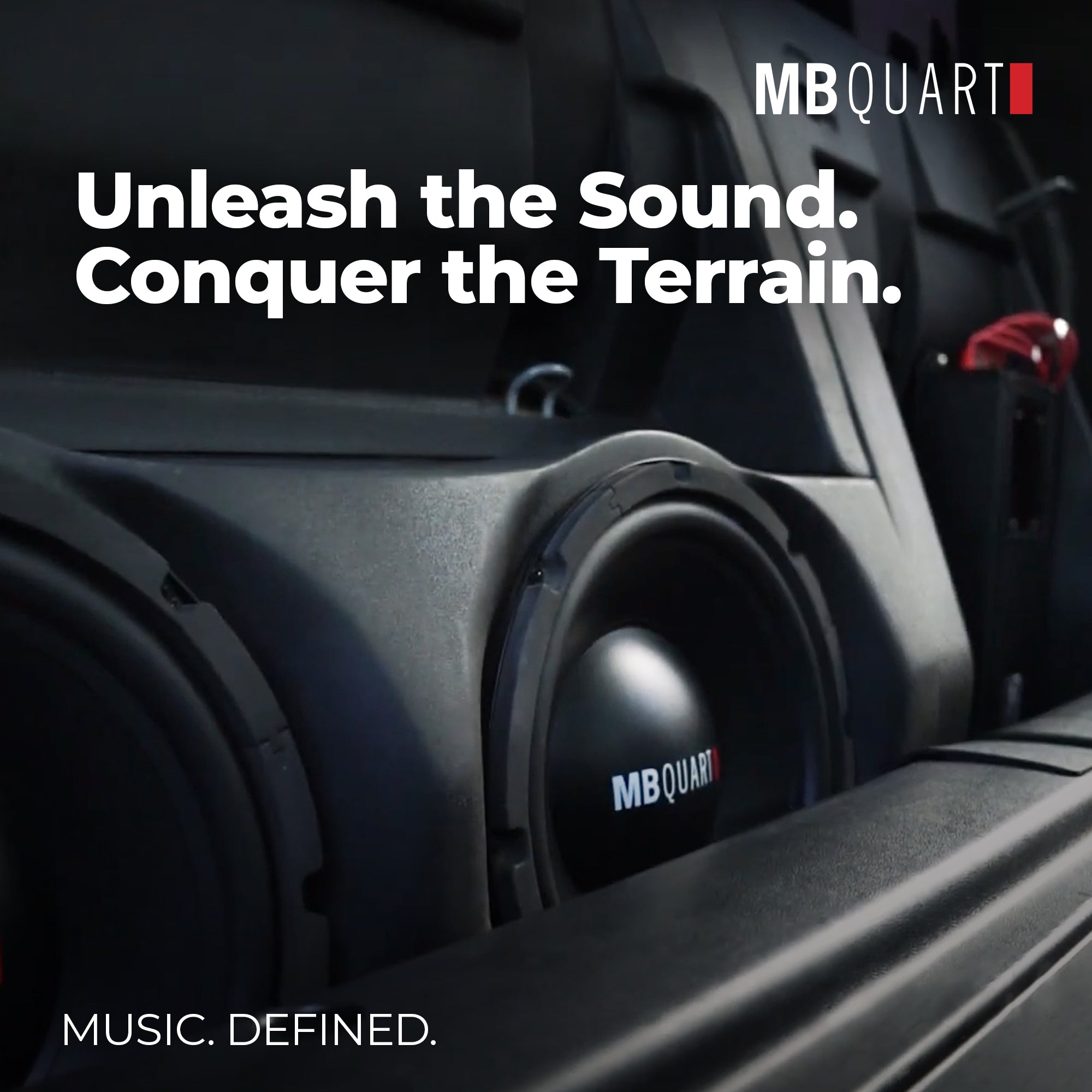 MB Quart Dual 10" Subwoofer Upgrade with Enclosure for 2016-2023 Toyota Tacoma - VMInnovations