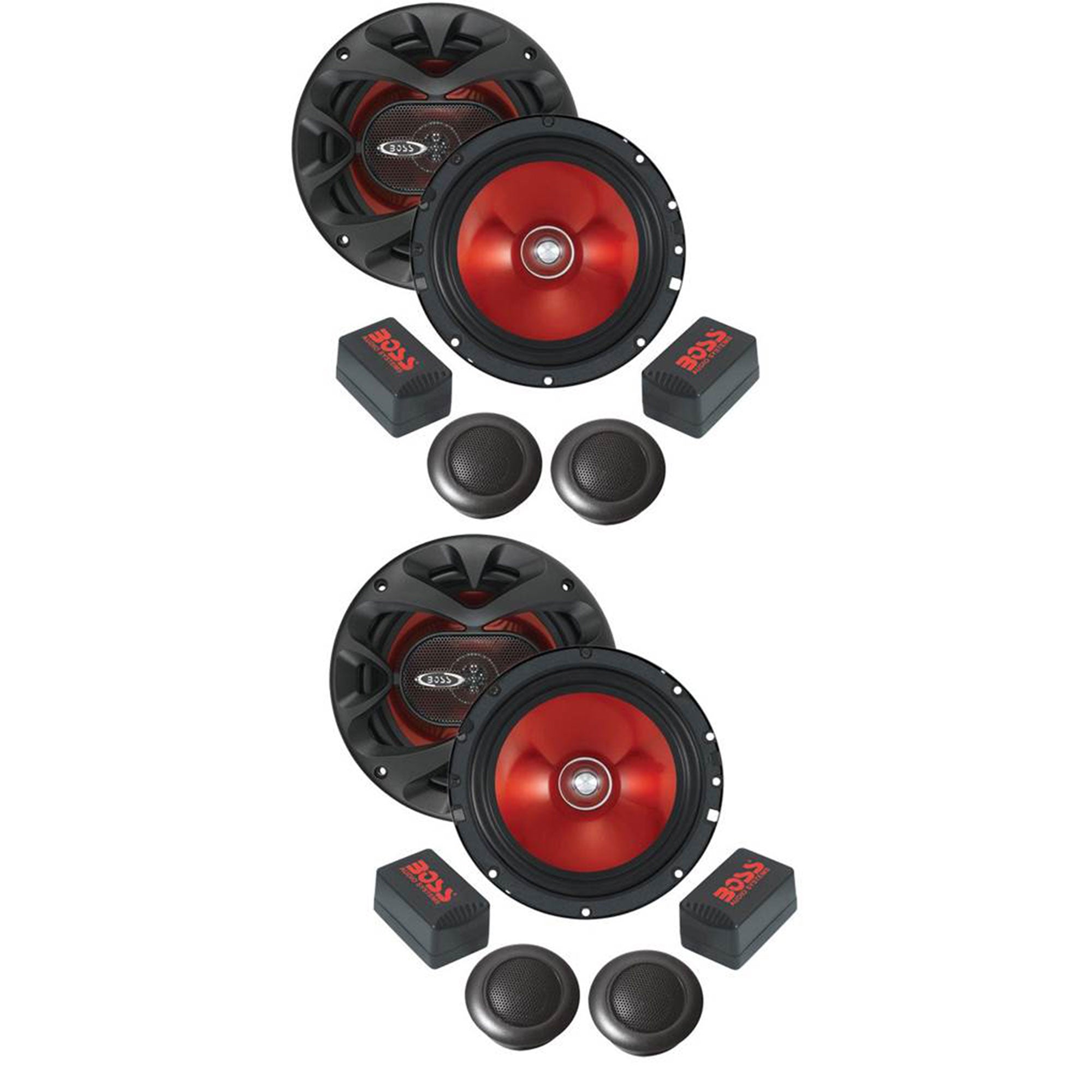BOSS CH6CK 6.5" 700W 2 Way Component Car Audio Speaker Stereo System, (2 Pack) - VMInnovations