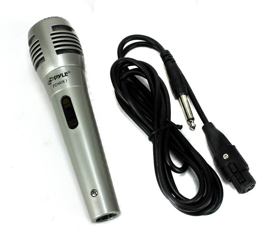 4) PYLE PDMIK1 Professional Moving Coil Dynamic Handheld Microphones Mic + Cable