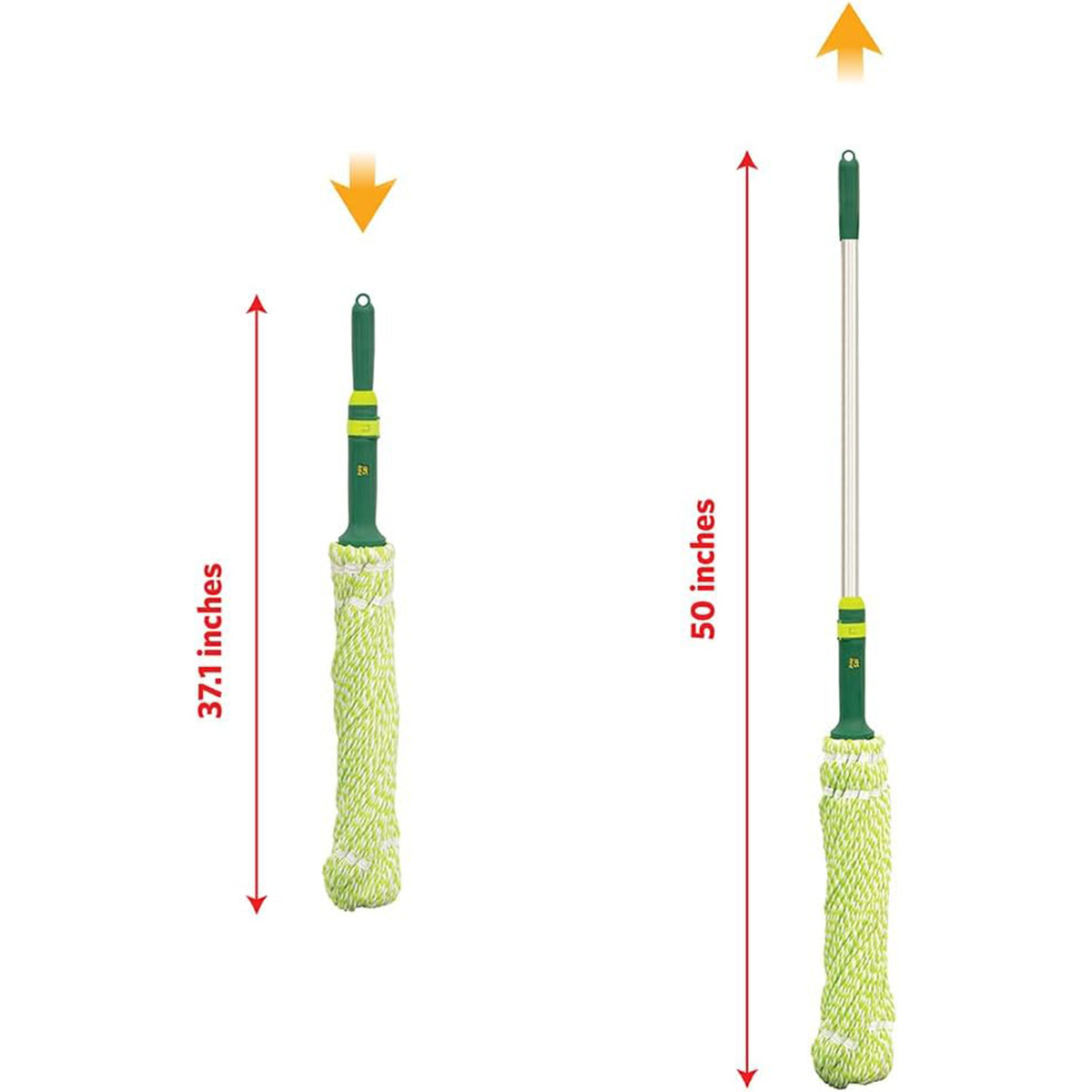 Broom & Mop Floor Cleaning Set, 7 PC Kit w/ Wall Mount Storage Rack (Open Box) - VMInnovations