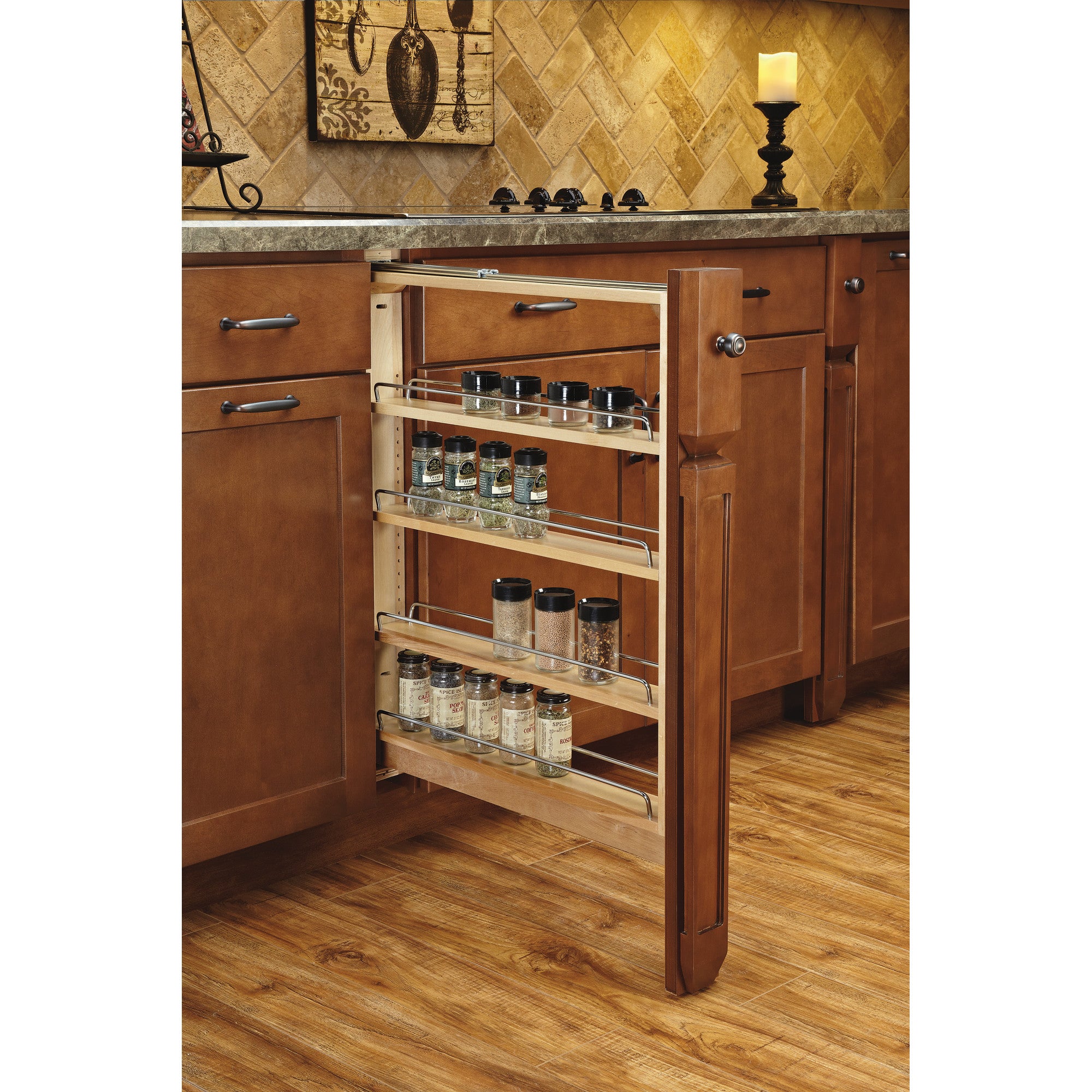 Rev-A-Shelf 6" Pullout Base Filler Cabinet Rack w/ Soft-close, 432-BFBBSC-6C - VMInnovations