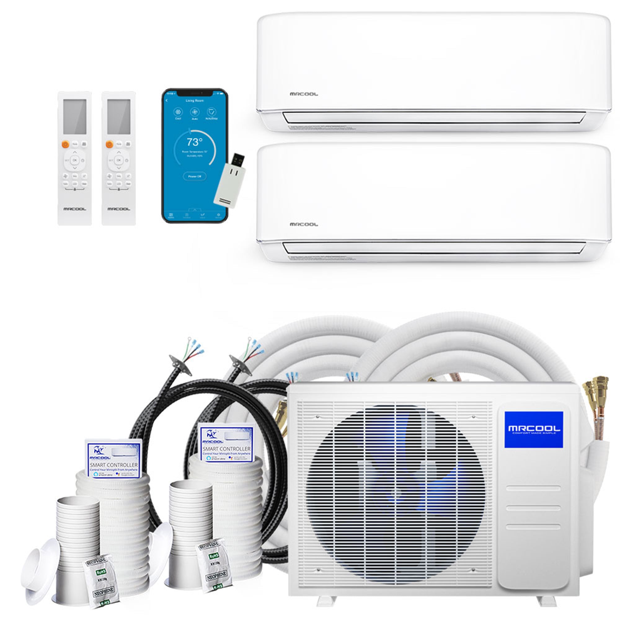 MRCOOL DIY 5th Gen 18K BTU Multi-Zone Ductless Mini Split Air Conditioner, White