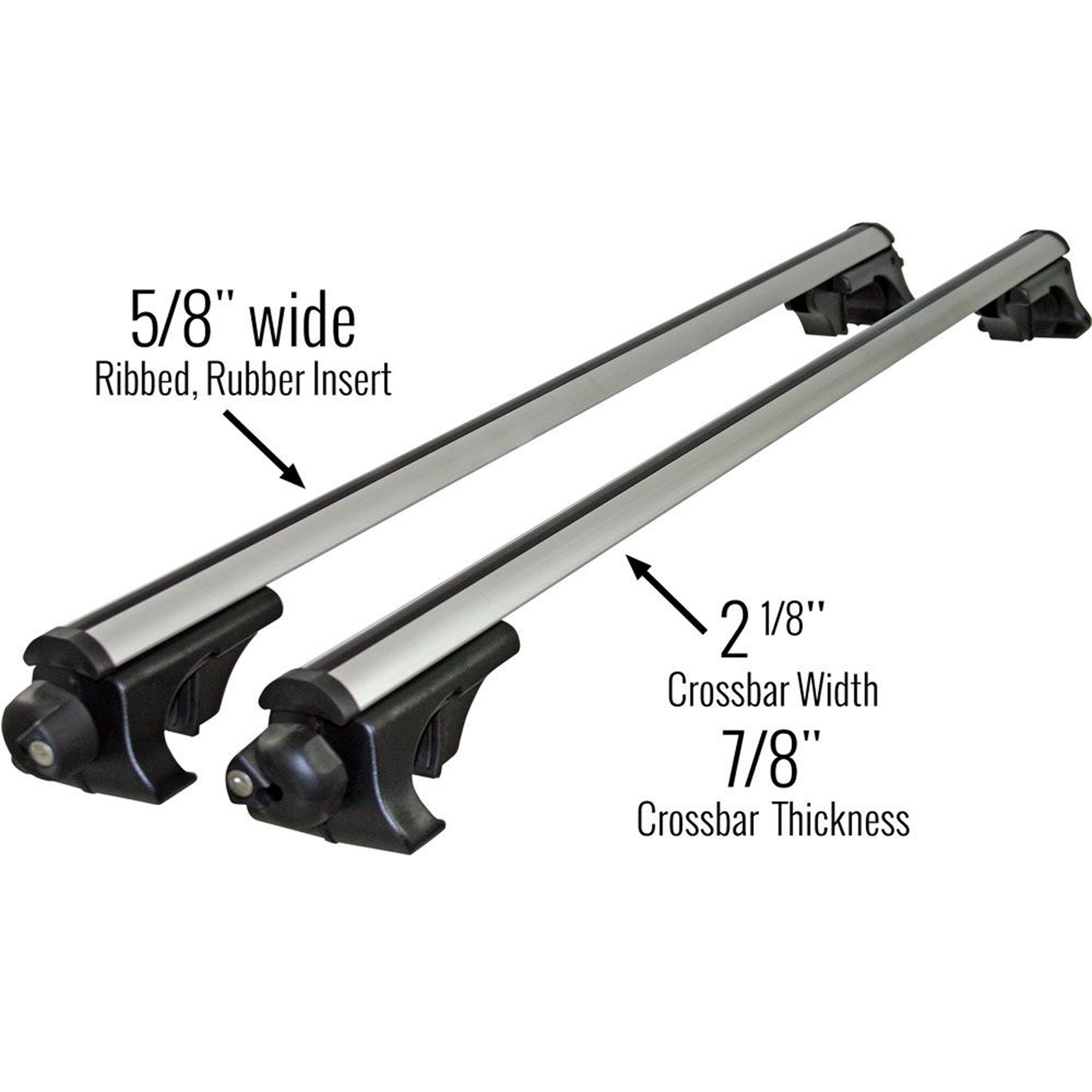 Apex Universal Aluminum Roof Cross Bars, Side Rail Mounted with Adjustable Knobs (Used)