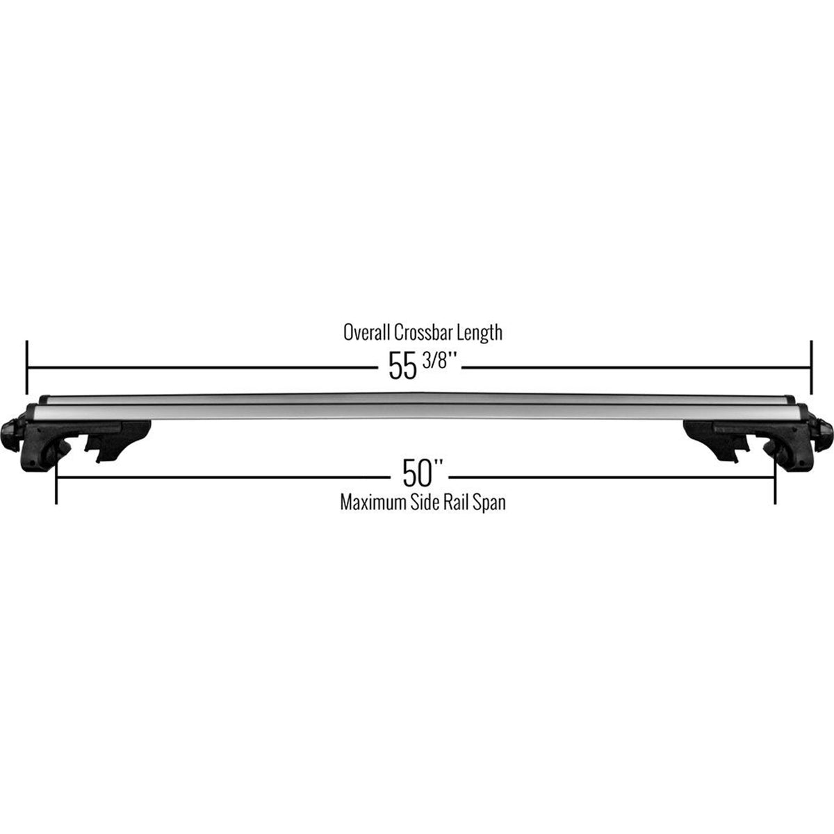 Apex Universal Aluminum Roof Cross Bars, Side Rail Mounted (Open Box) - VMInnovations