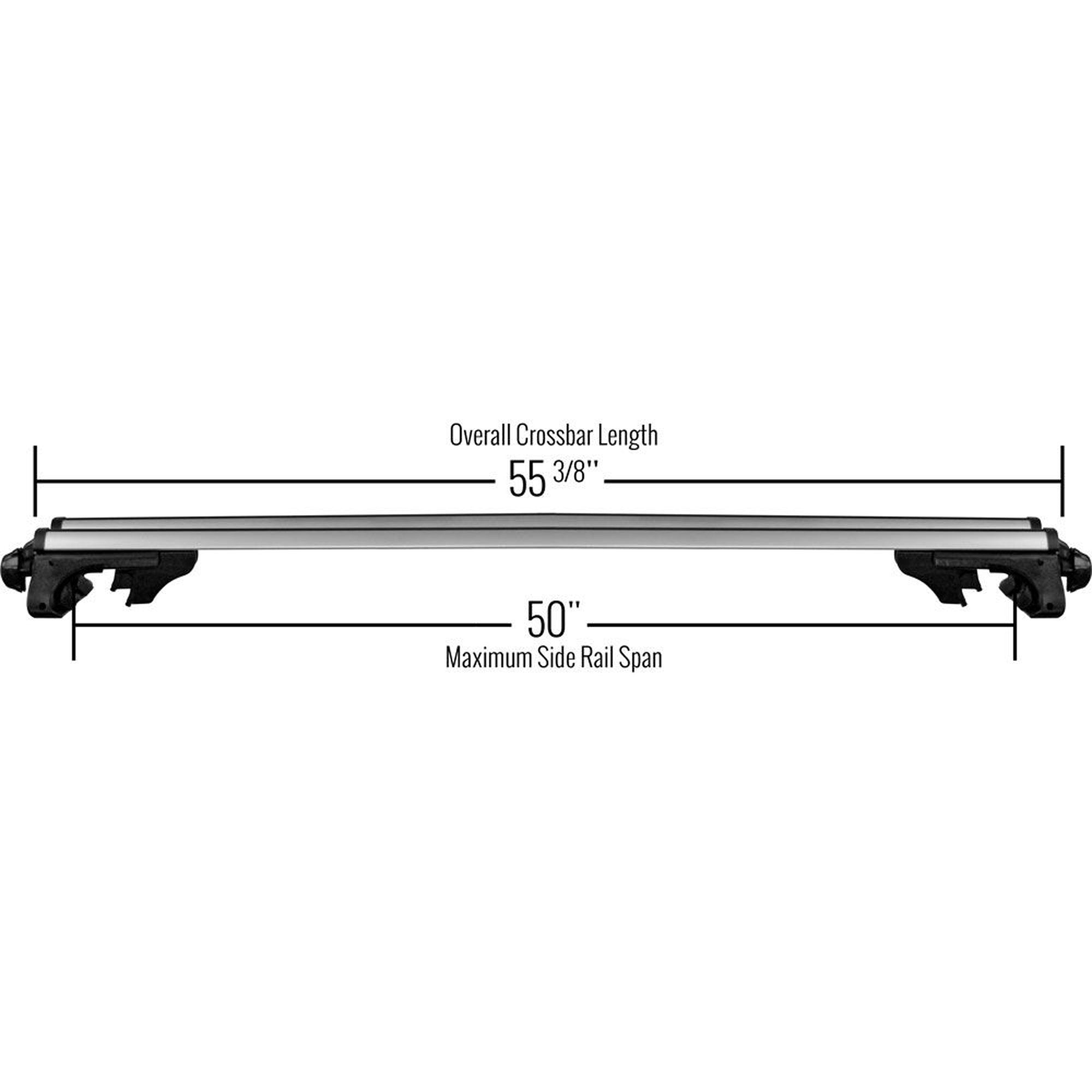 Apex Universal Aluminum Roof Cross Bars, Side Rail Mounted with Adjustable Knobs (Used)