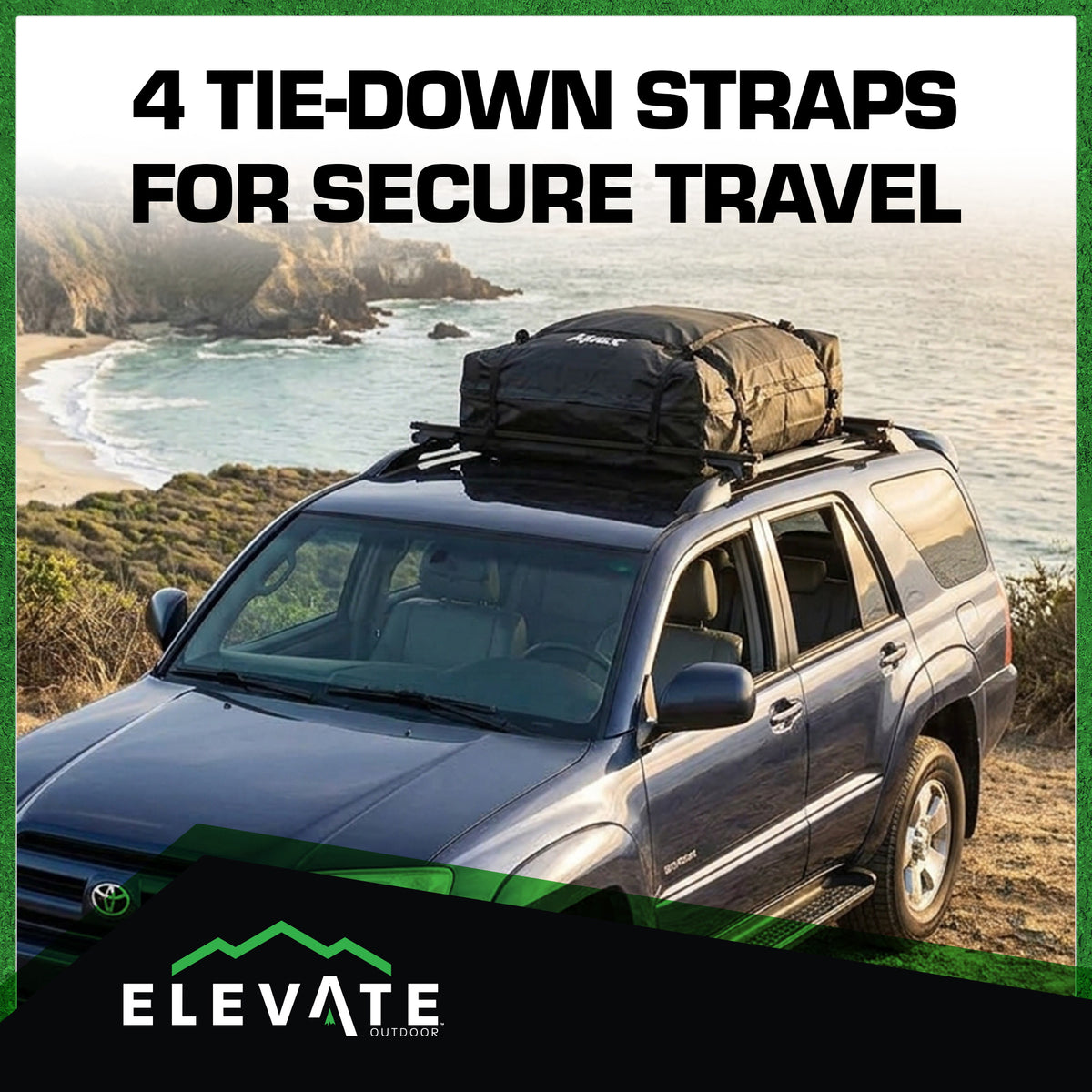 Apex Expandable Roof Top Cargo Bag with Included Tie Down Straps, (Open Box) - VMInnovations