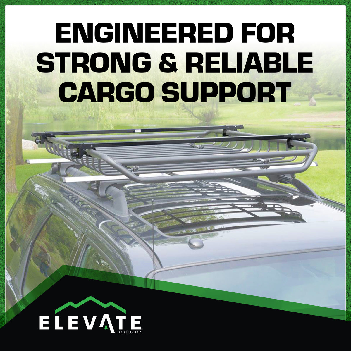 Apex Universal Steel Roof Cross Bars, Side Rail Mounted (Open Box) - VMInnovations