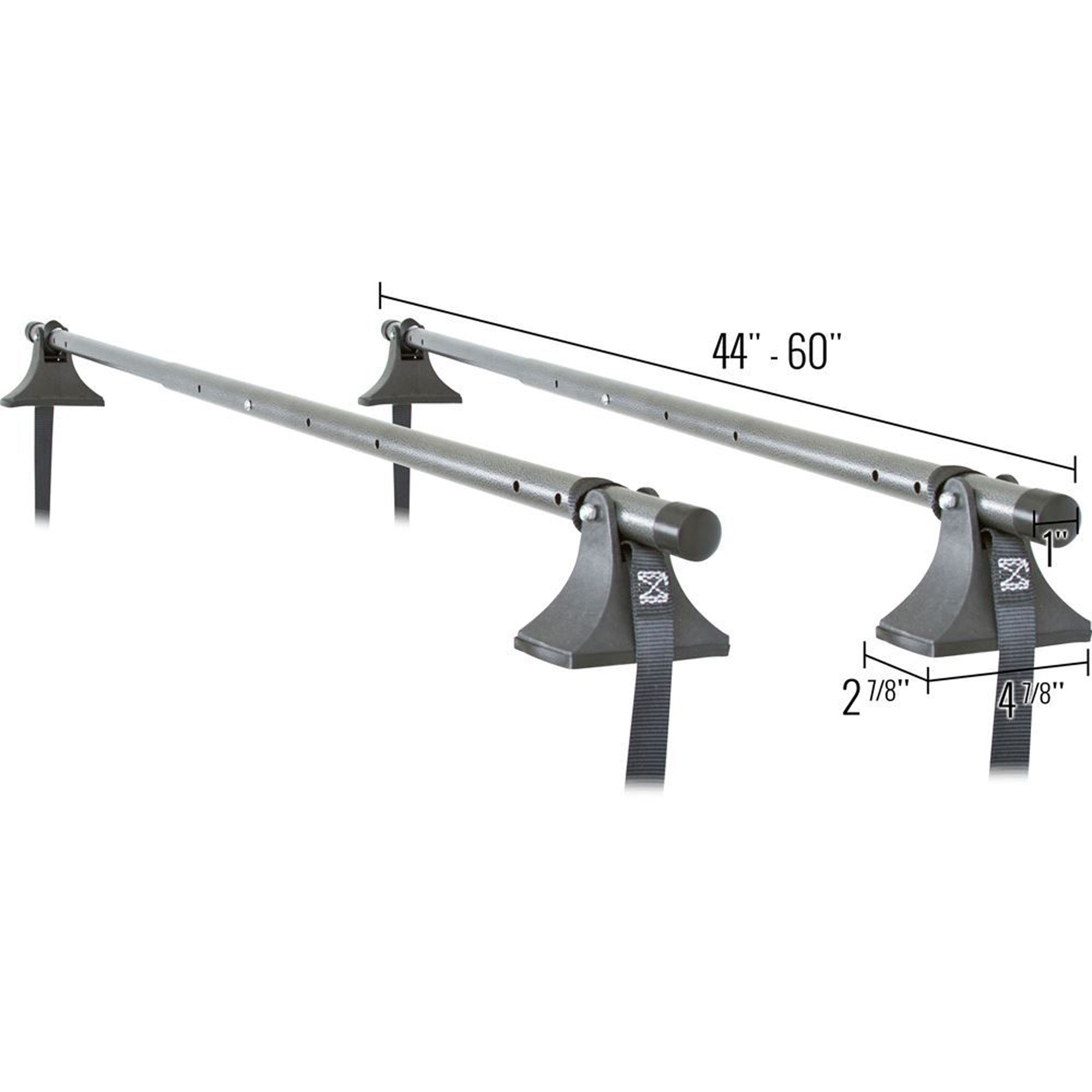 Apex Steel Universal Strap-Attached Roof Cross Bars, 44"-60" Wide (Open Box) - VMInnovations