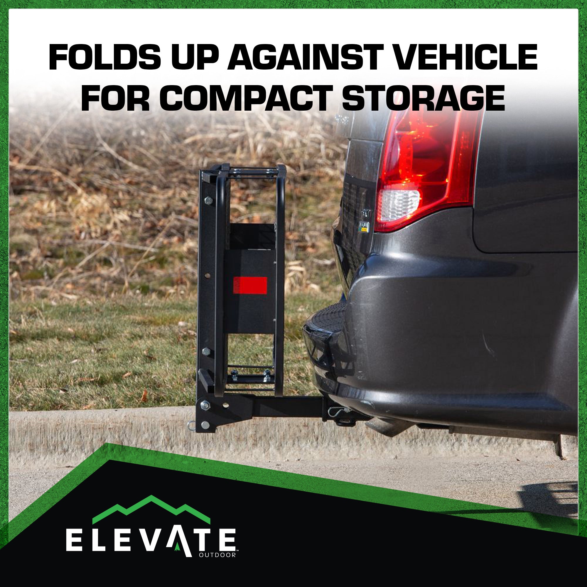 Elevate Outdoor Hitch Cargo Carrier, 60 Inch Steel Folding Rack, 500 Lb Capacity - VMInnovations