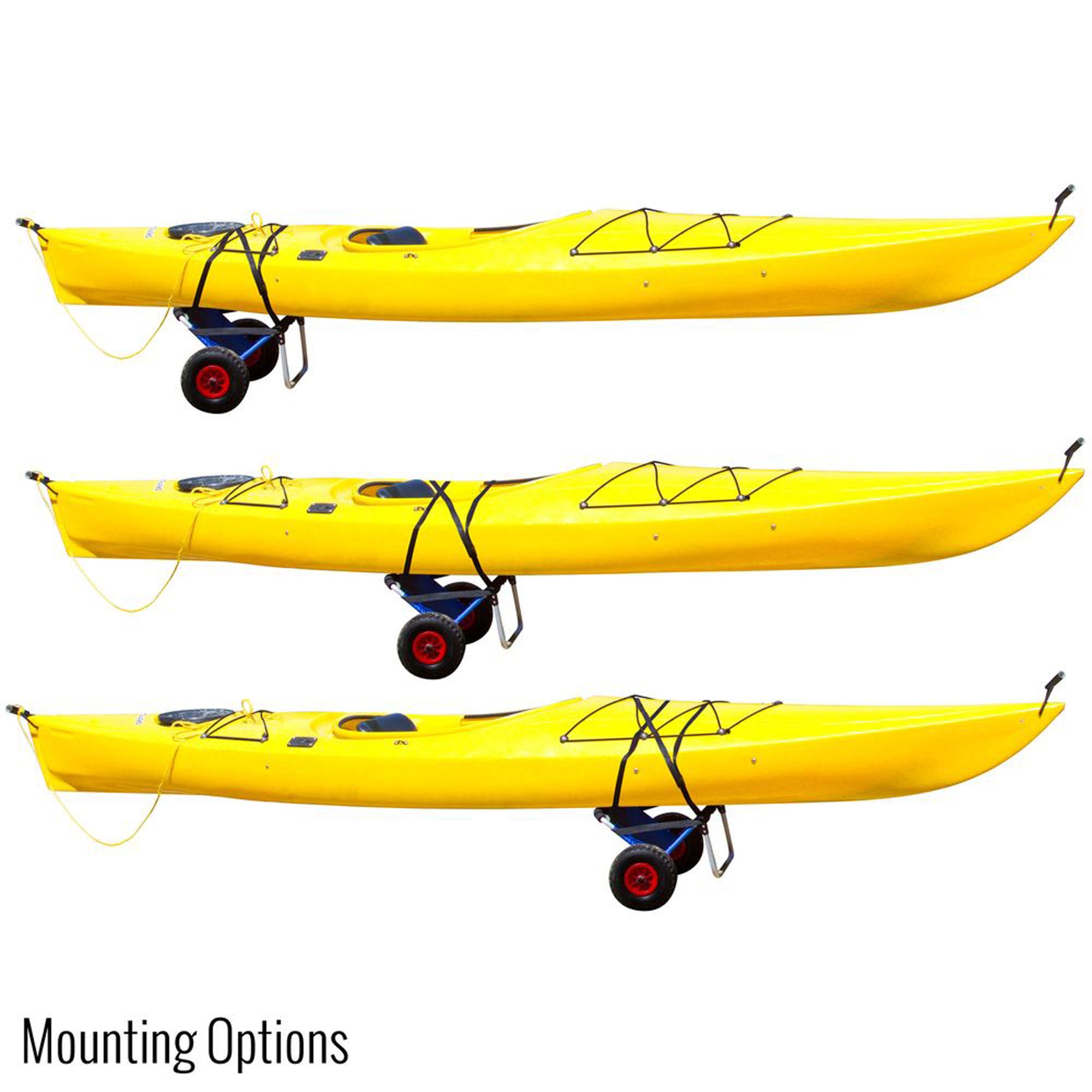 Elevate Outdoors Kayak and Canoe Dolly Cart with Seat, 220 lb Capacity, Blue - VMInnovations