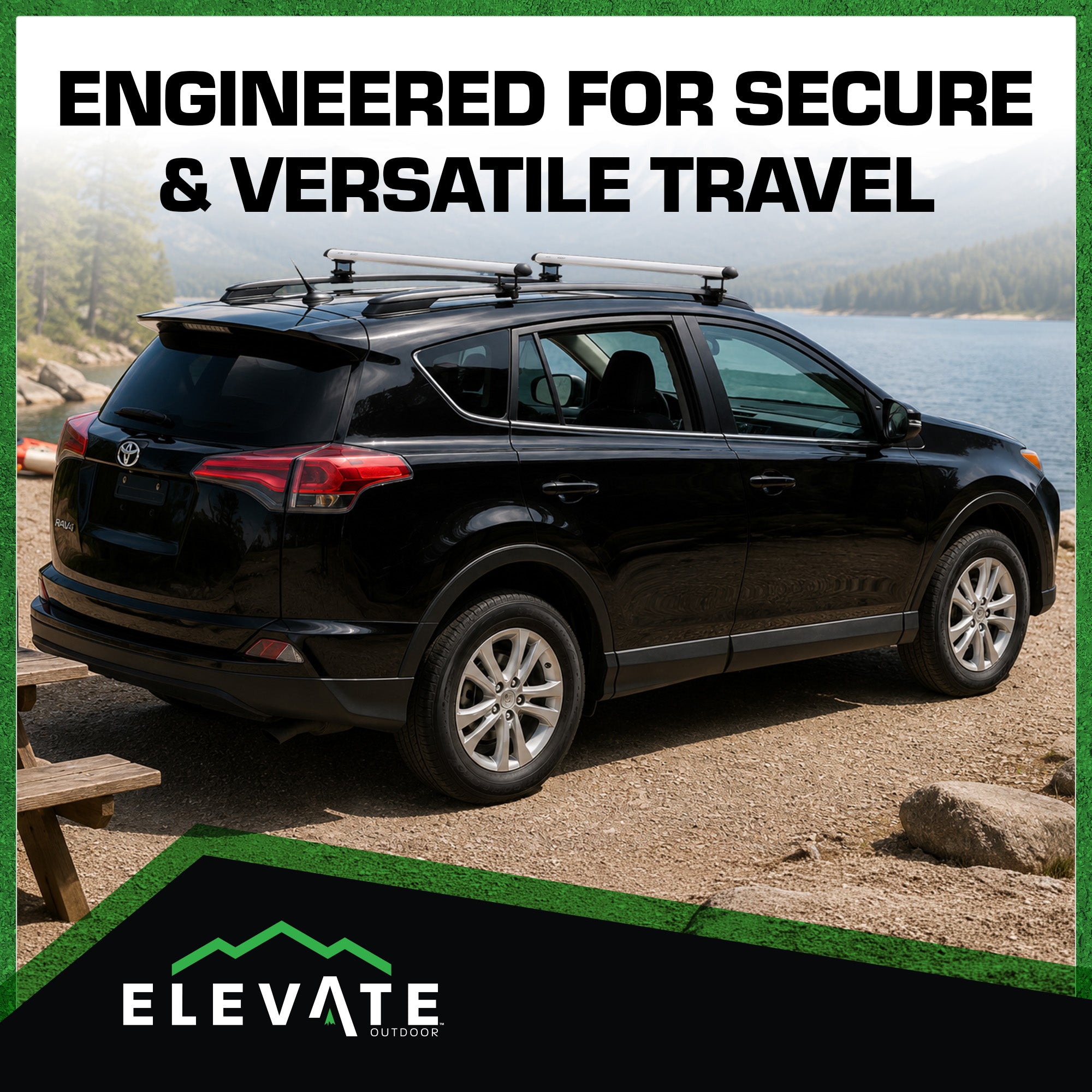 Elevate Outdoor 48.5" Aluminum Universal Cross Bars with 200 lb (Open Box) - VMInnovations