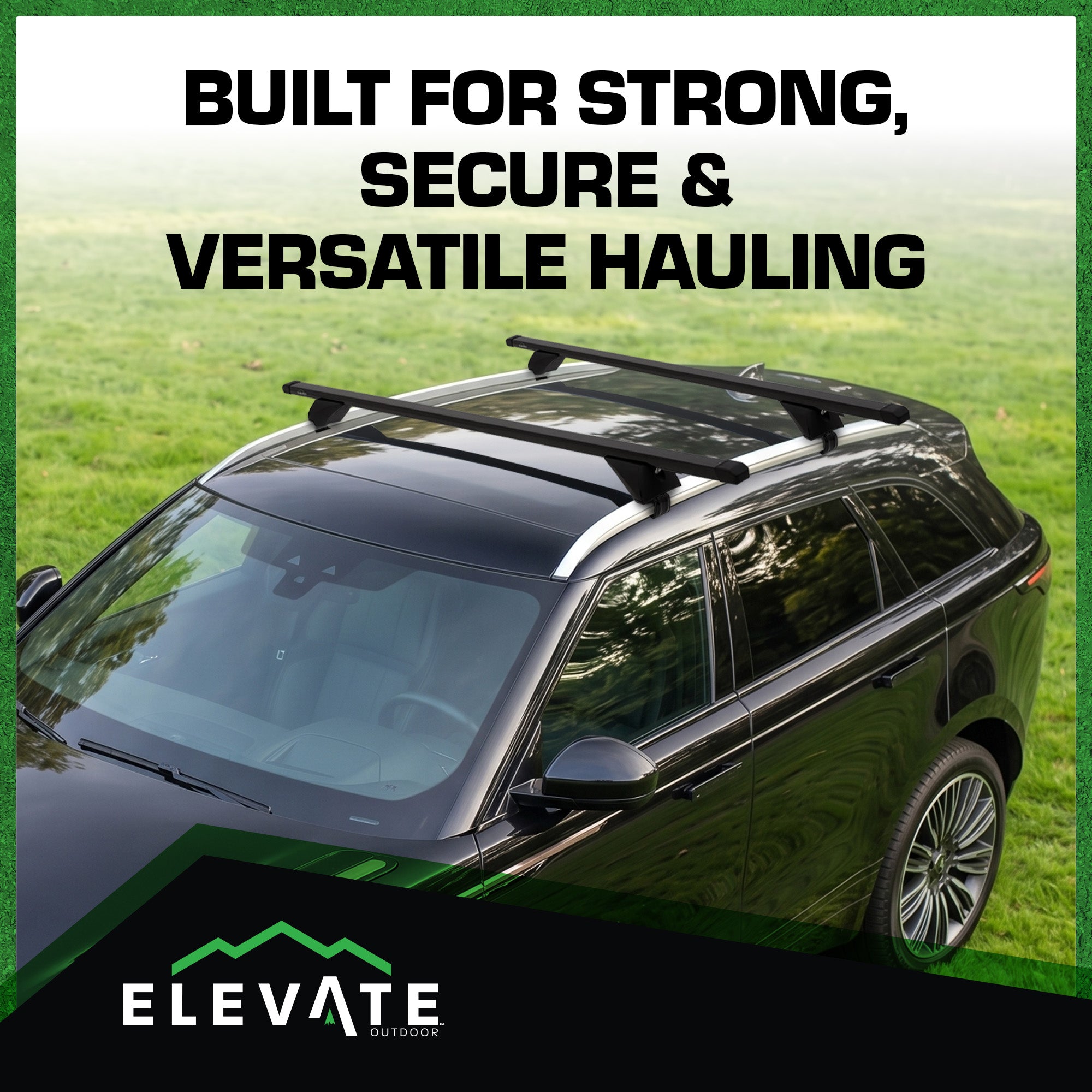 Elevate Outdoor Steel Cross Bars with 200 lb. Cap and Lockable Design (Open Box) - VMInnovations