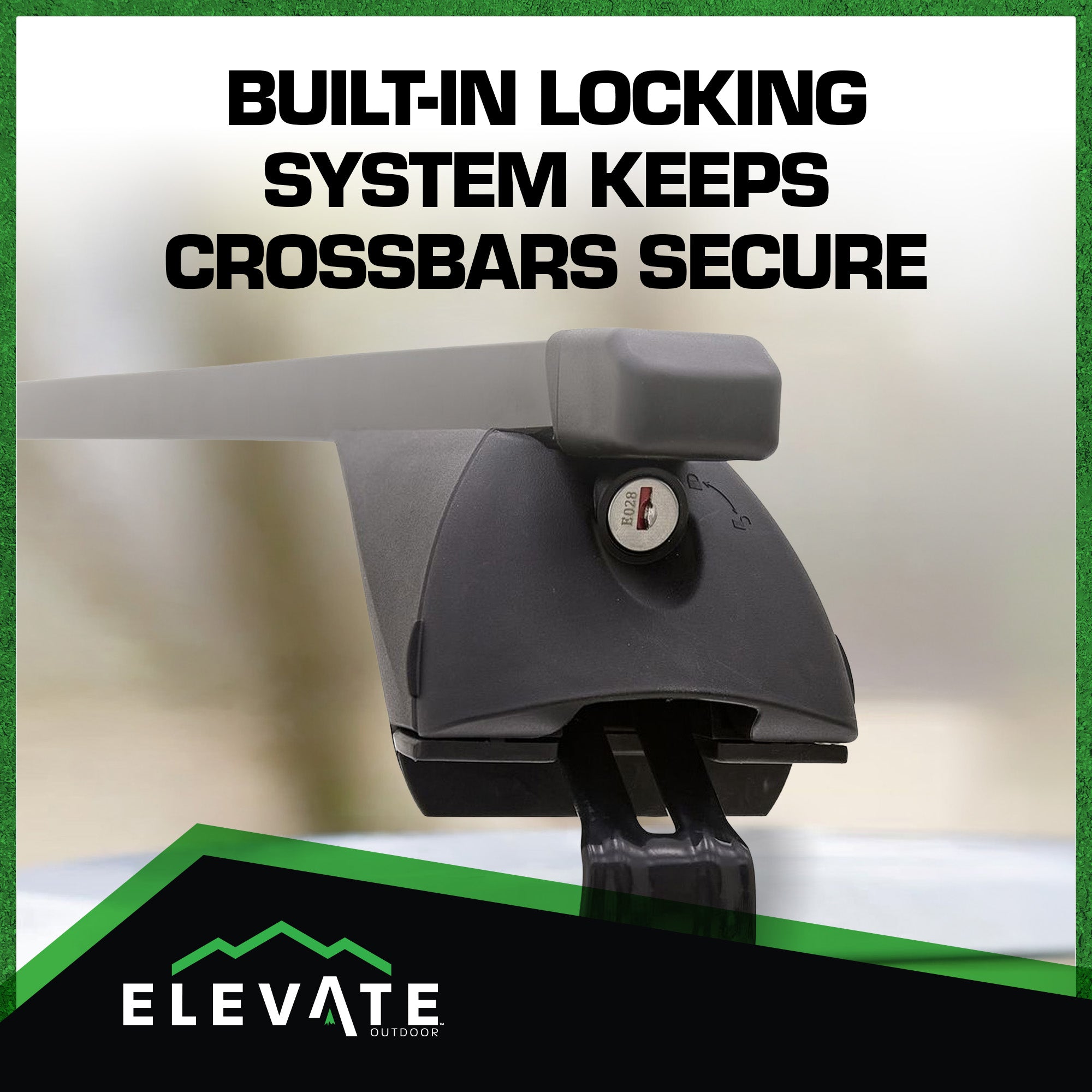 Elevate Outdoor Steel Cross Bars with 200 lb. Cap and Lockable Design (Open Box) - VMInnovations