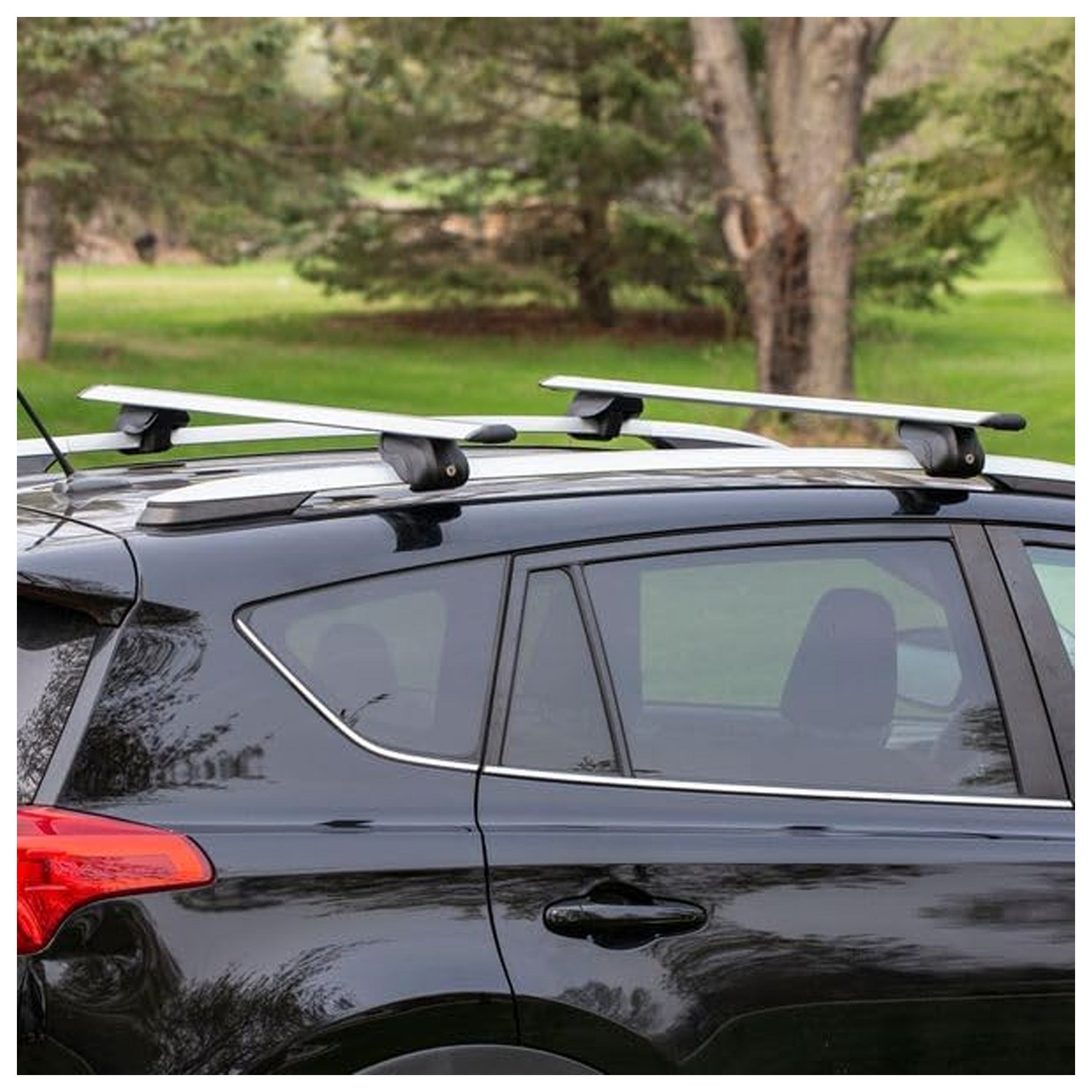 Elevate Outdoor Aluminum Cross Bars w/195 lb. Cap & Protective Clamps (Open Box)