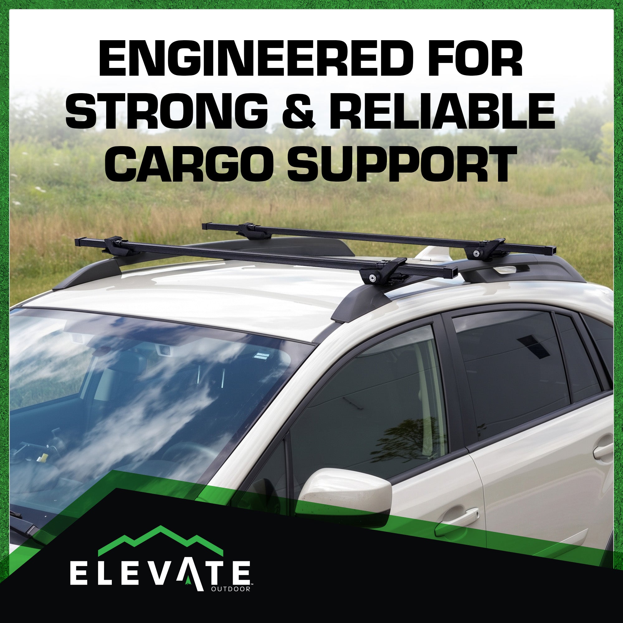 Elevate Outdoor 52" Steel Cross Bars w 110 lb. Capacity & Lockable Design (Used)