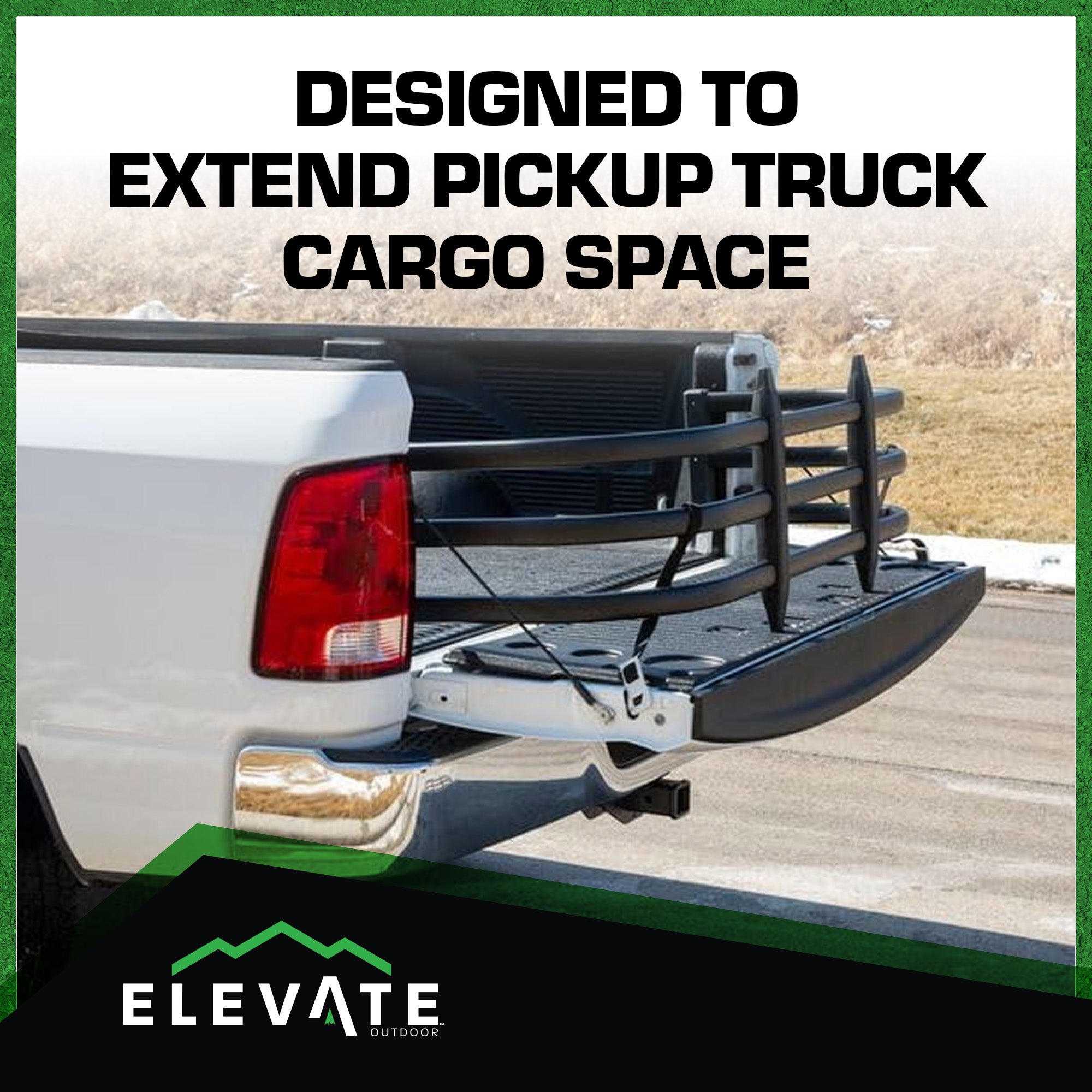 Elevate Outdoor Truck Bed Extender, Aluminum Adjustable Tailgate Extension Rack - VMInnovations