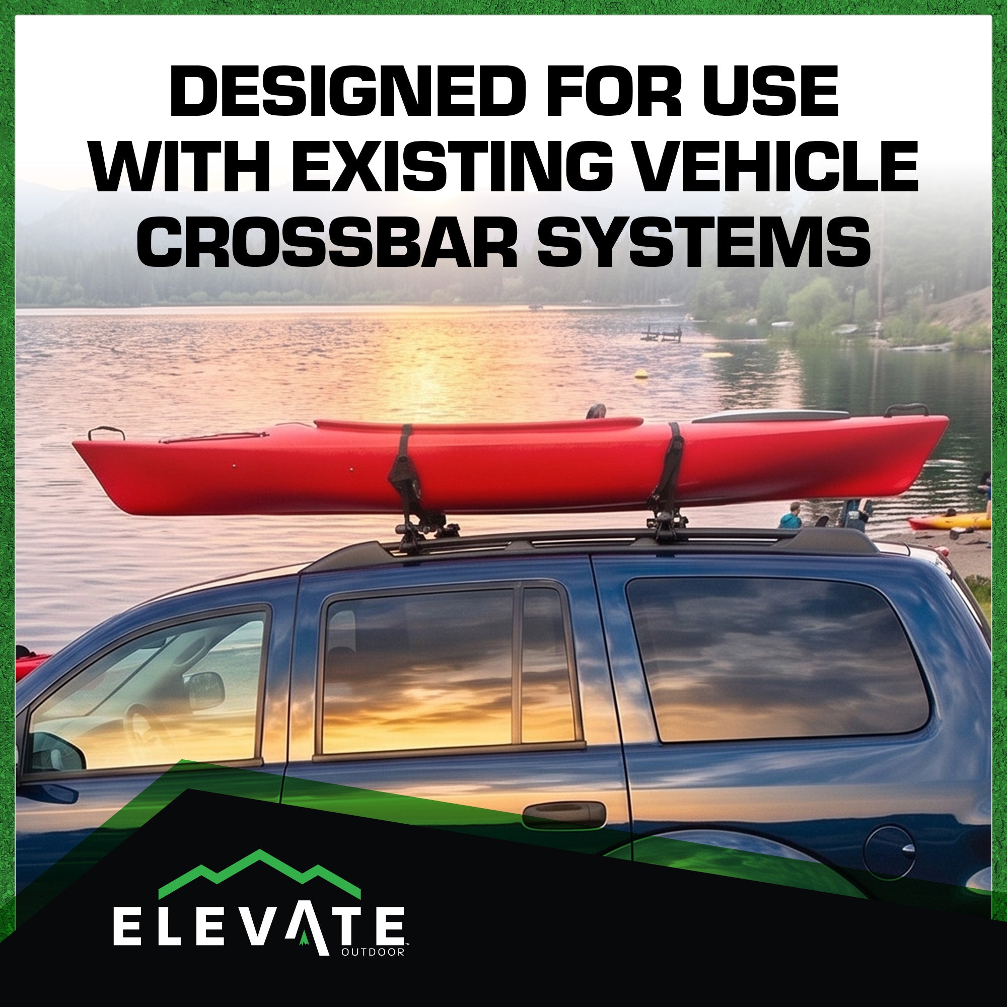Outdoor V-Rack Single Kayak or Canoe Carrier Roof Rack wSupport Bars (For Parts) - VMInnovations