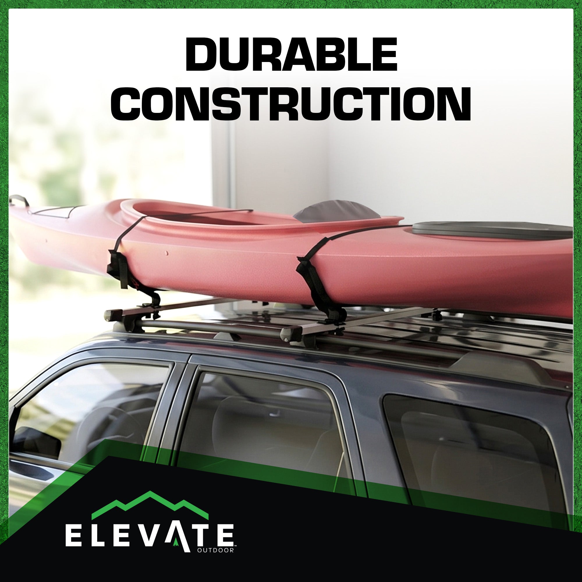 Outdoor V-Rack Single Kayak or Canoe Carrier Roof Rack wSupport Bars (For Parts) - VMInnovations