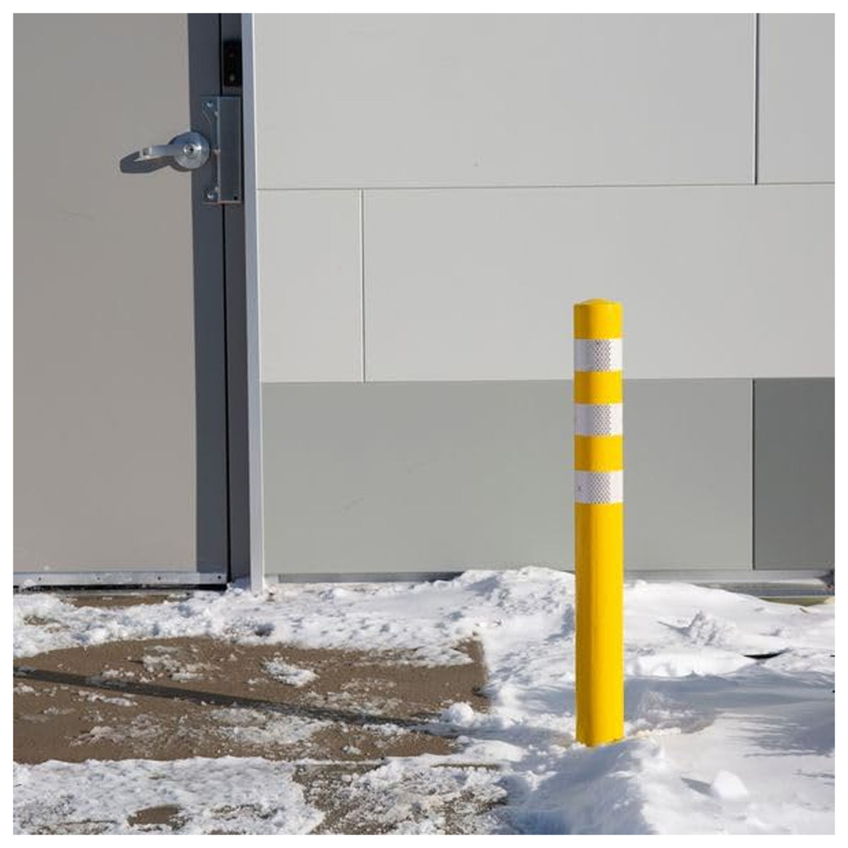 Removable Safety Bollard, 34.5 Inch Reflective Traffic Post for Safety(Open Box)